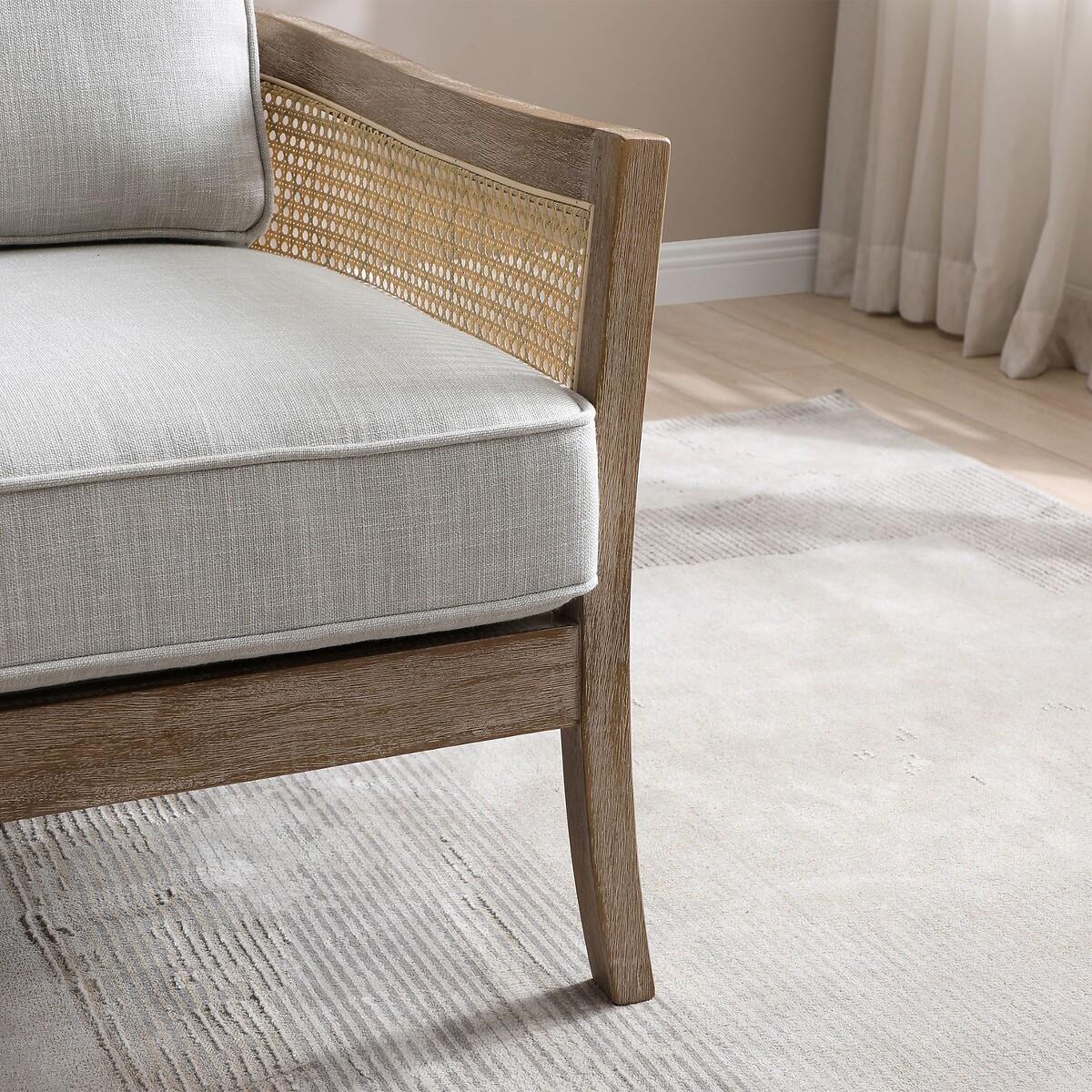 Cecily Vintage Linen Rattan Chair – image 4