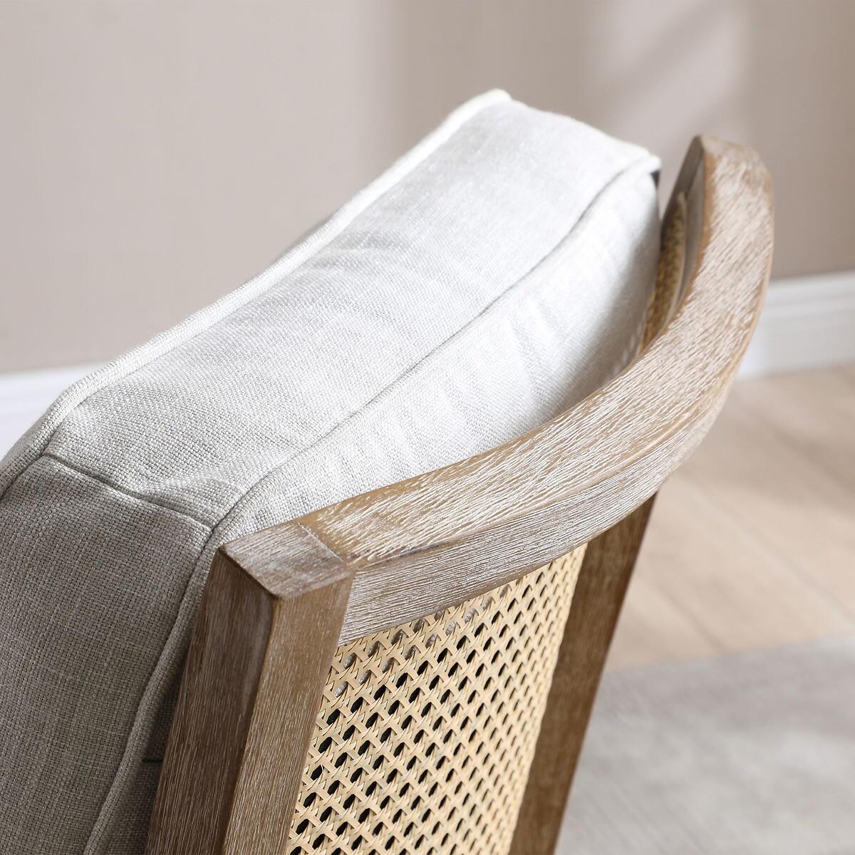 Cecily Vintage Linen Rattan Chair – image 5