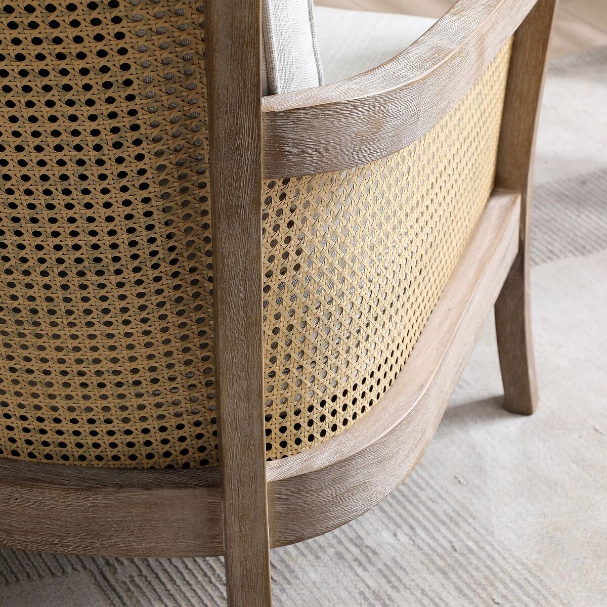 Cecily Vintage Linen Rattan Chair – image 6