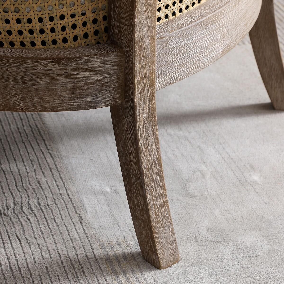 Cecily Vintage Linen Rattan Chair – image 7
