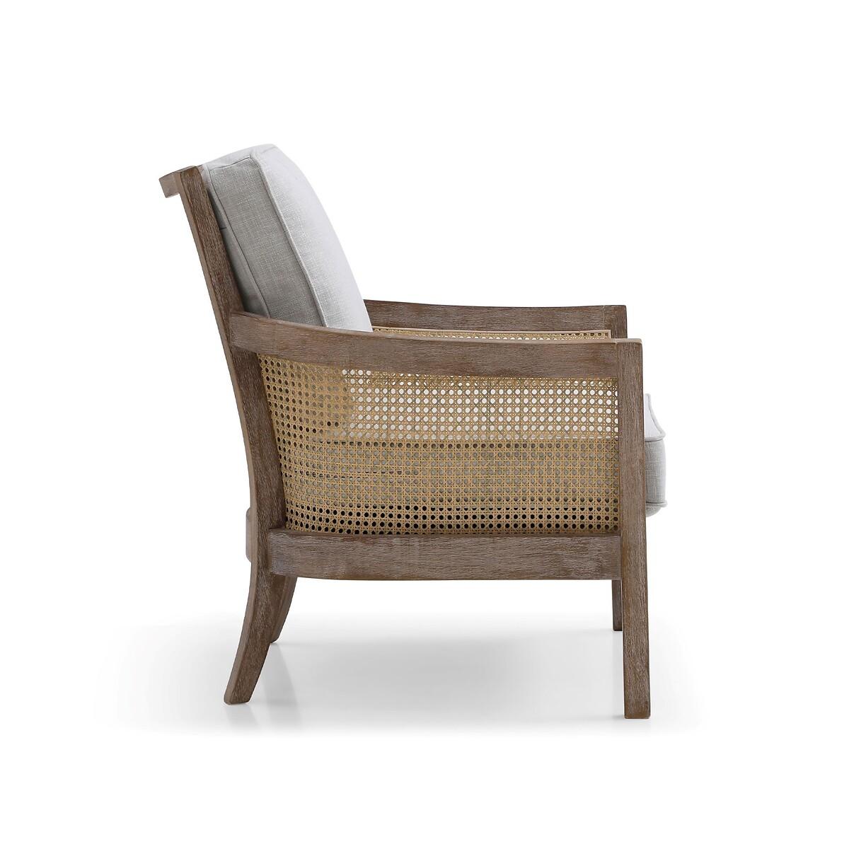Cecily Vintage Linen Rattan Chair – image 10