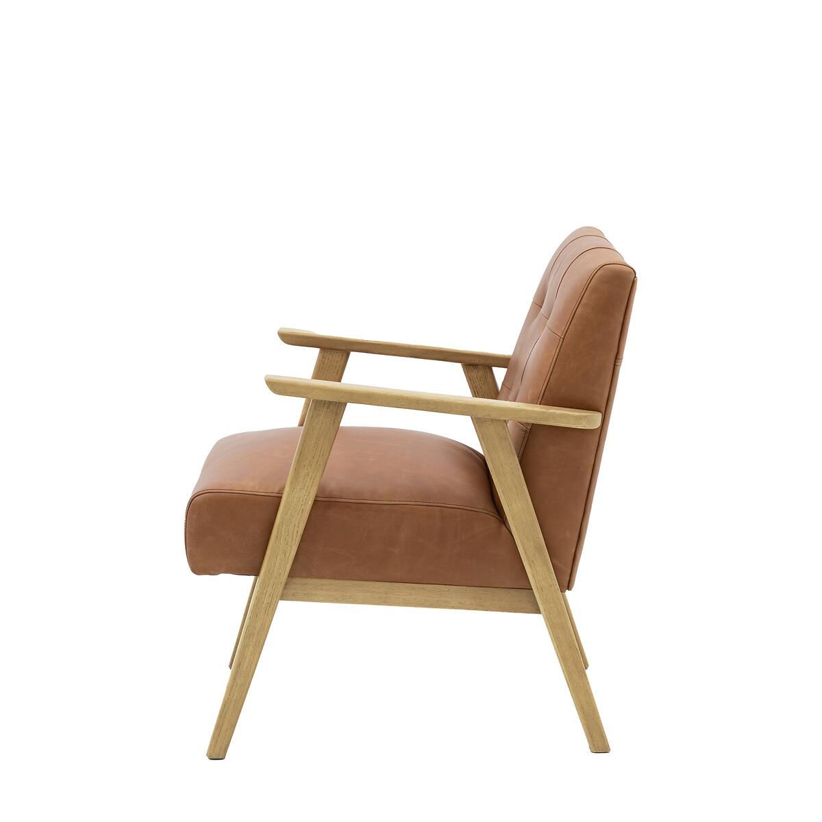 Caledon Mid-Century Buttoned Leather Armchair – image 6