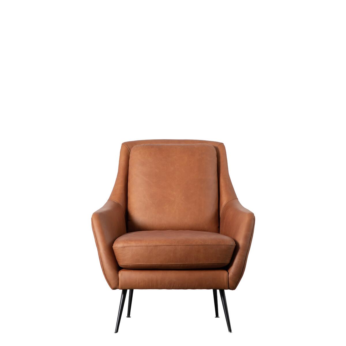 Bodh Retro Leather Armchair – image 3