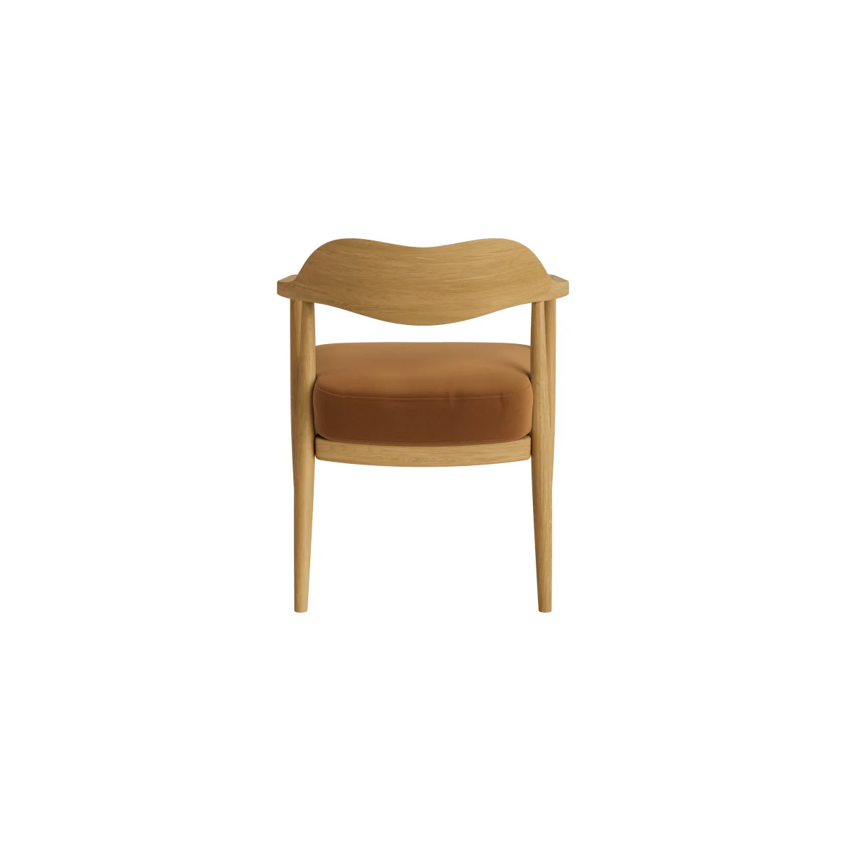 Dweller Kicthen Chair (Found Chestnut Clever Velvet, Light Oak) – image 4
