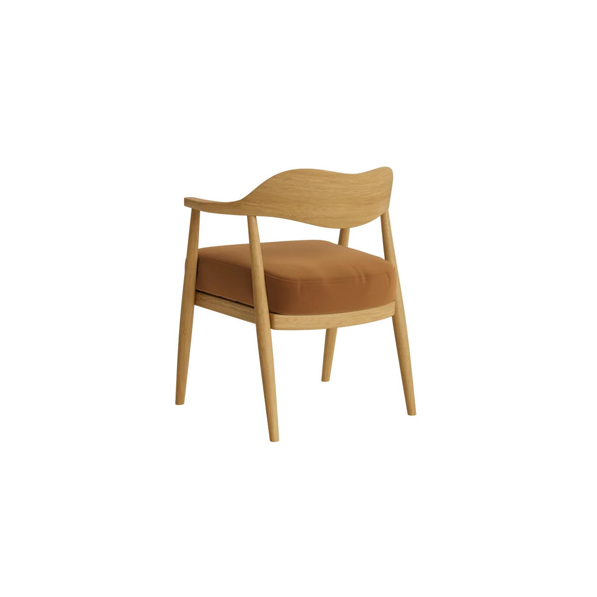 Dweller Kicthen Chair (Found Chestnut Clever Velvet, Light Oak) – image 5