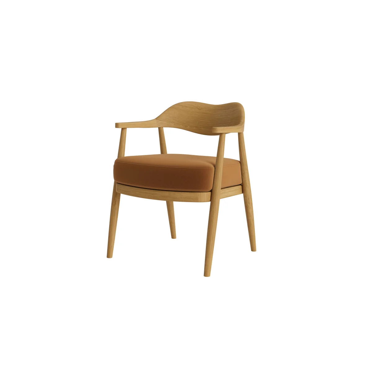 Dweller Kicthen Chair (Found Chestnut Clever Velvet, Light Oak) – image 6