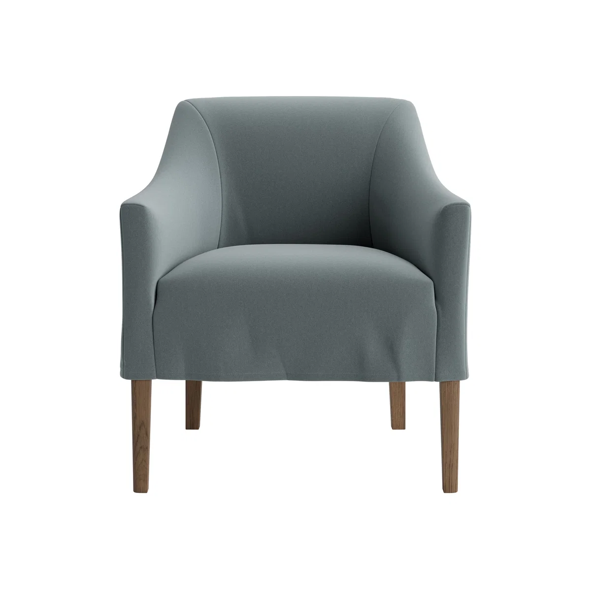 Dapper Kitchen Chair (Flint Stone Clever Velvet, Dark Oak) – image 1
