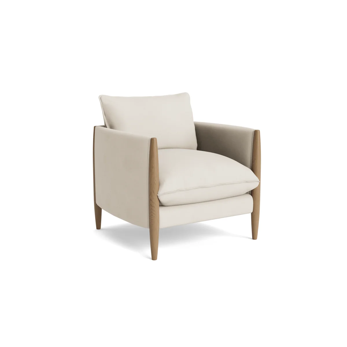 Spencer Accent Chair in Light Oak in Christmas Tree Clever Velvet – image 2