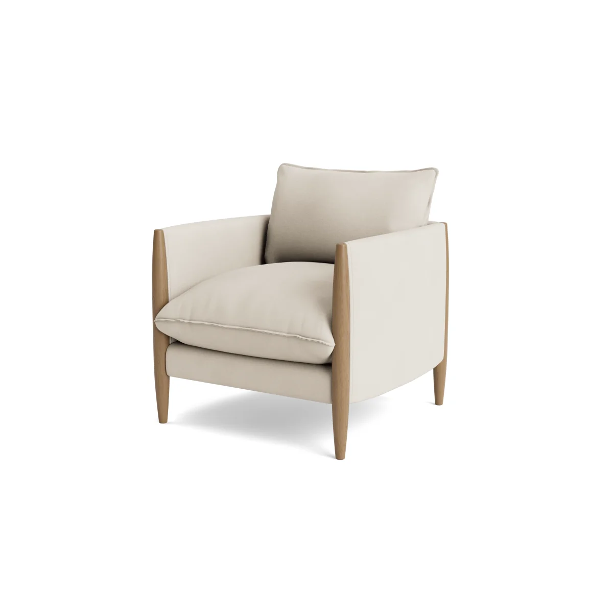 Spencer Accent Chair in Light Oak in Christmas Tree Clever Velvet – image 6