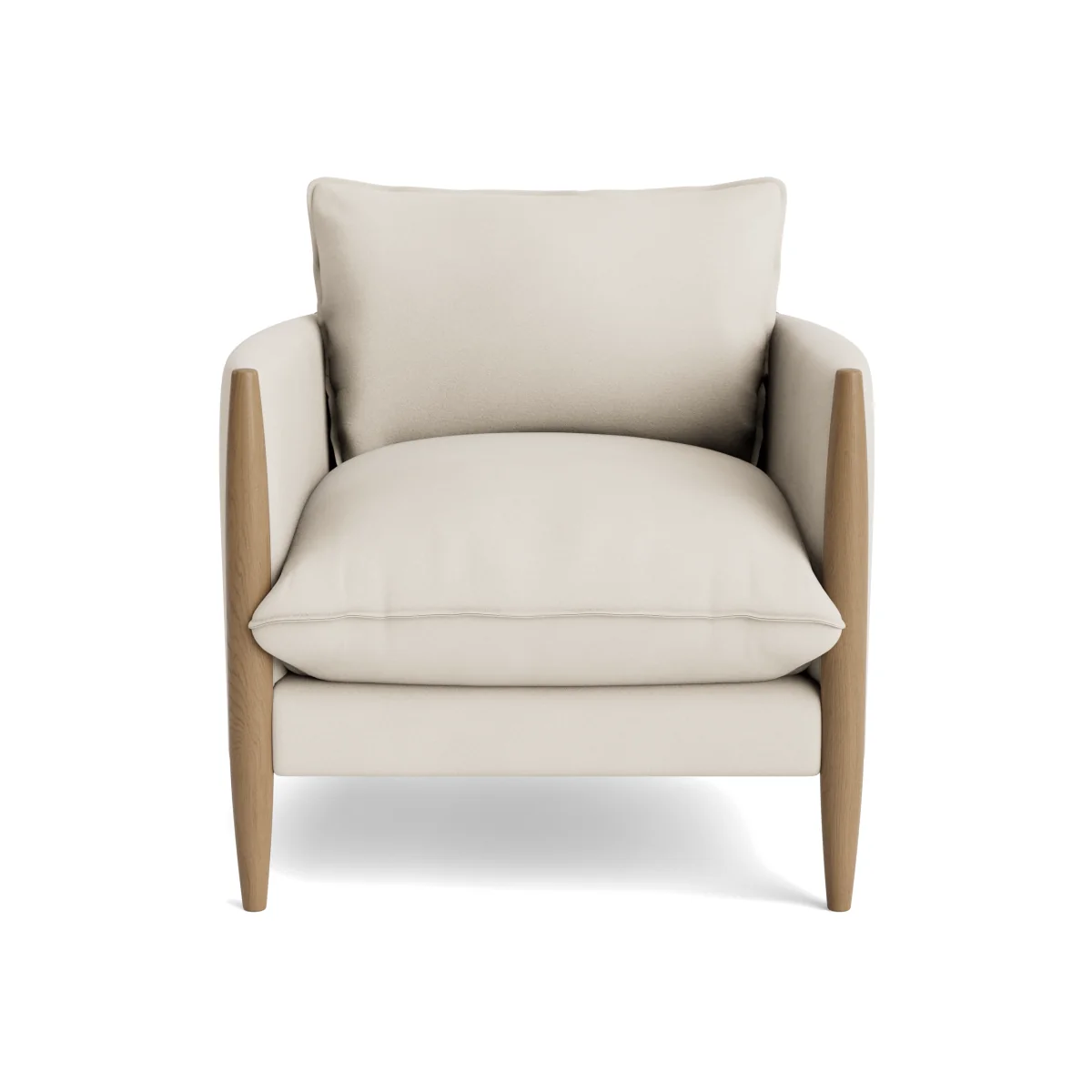 Spencer Accent Chair in Light Oak in Christmas Tree Clever Velvet – image 1