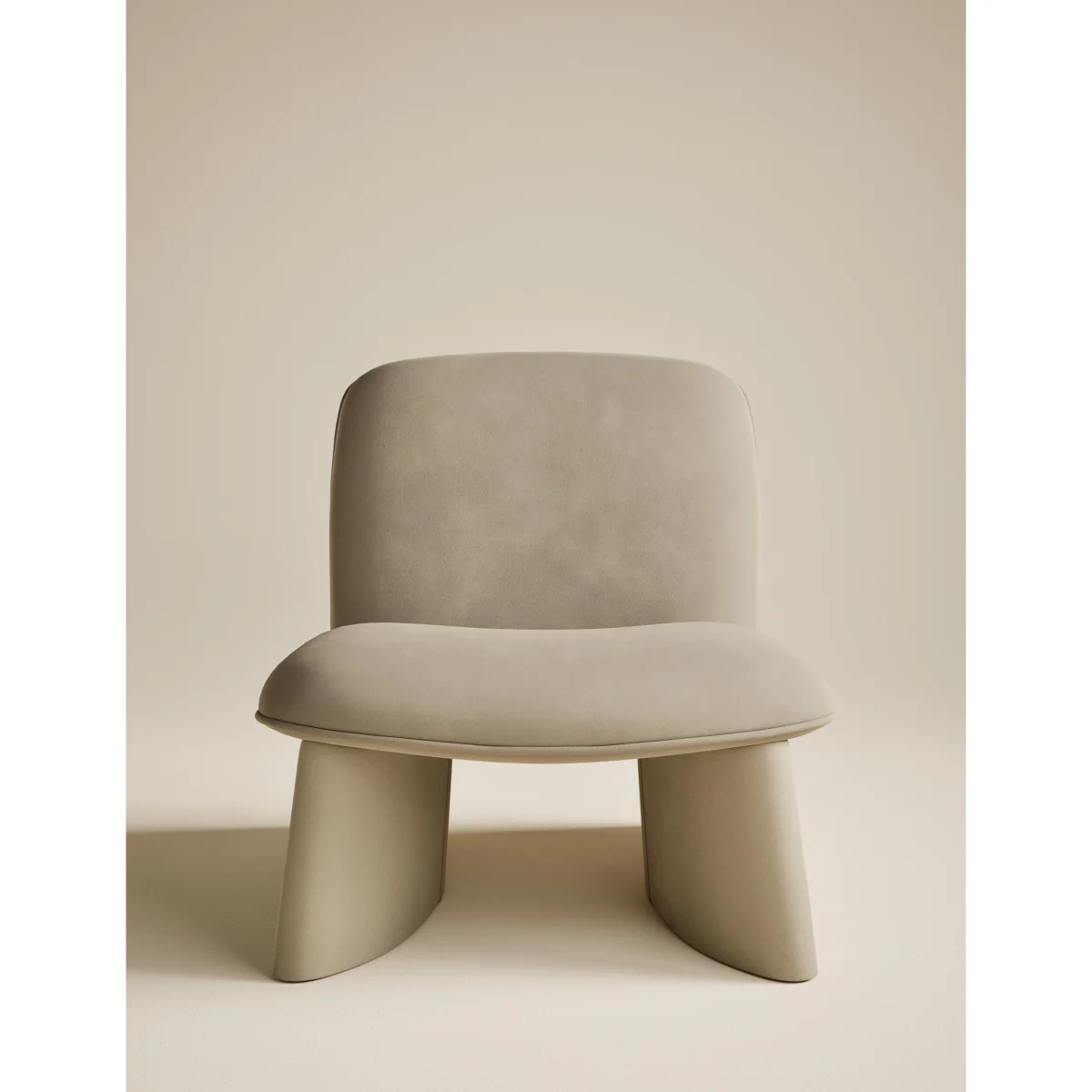 Gallery Direct Slipper Velvet Accent Chair Natural – image 2