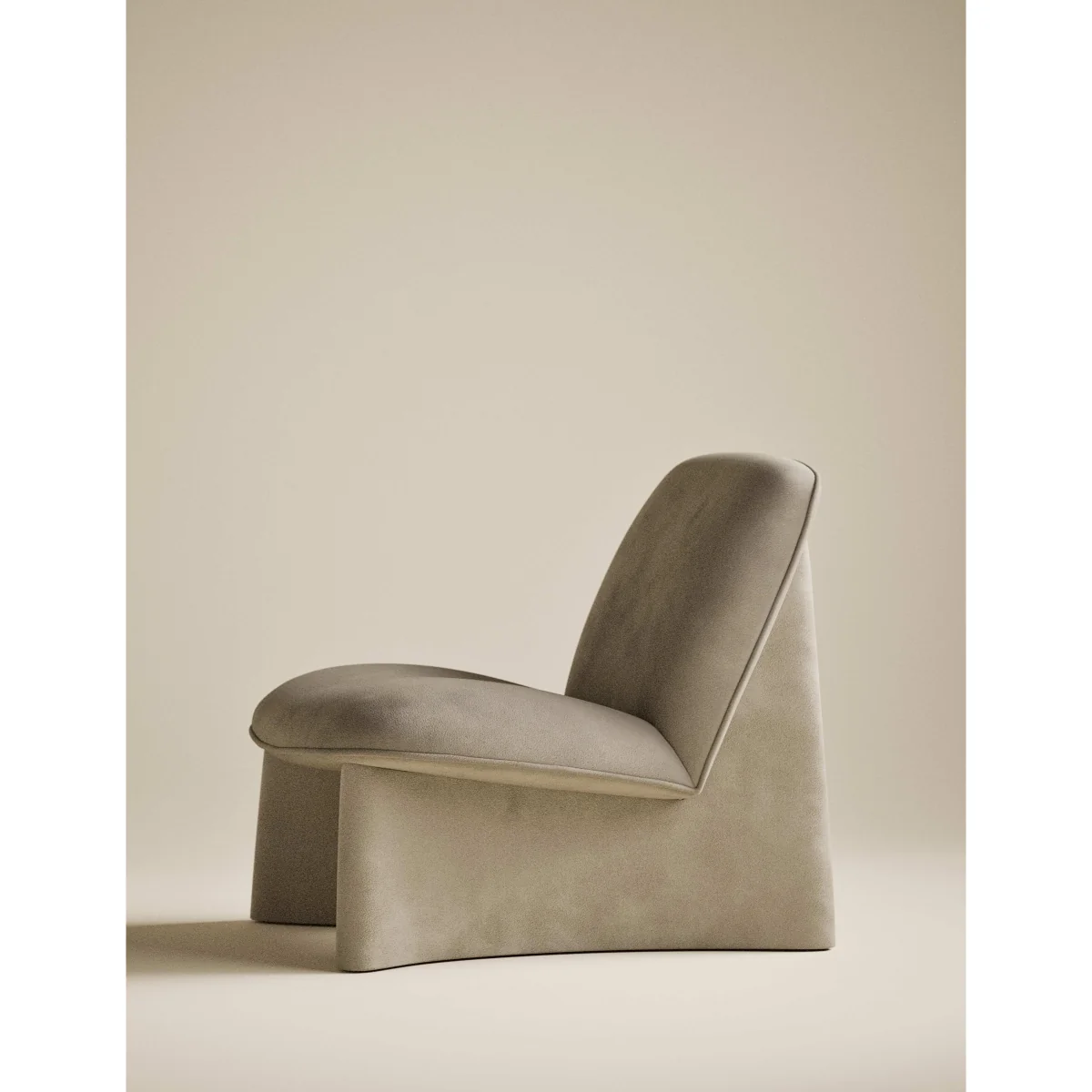 Gallery Direct Slipper Velvet Accent Chair Natural – image 4
