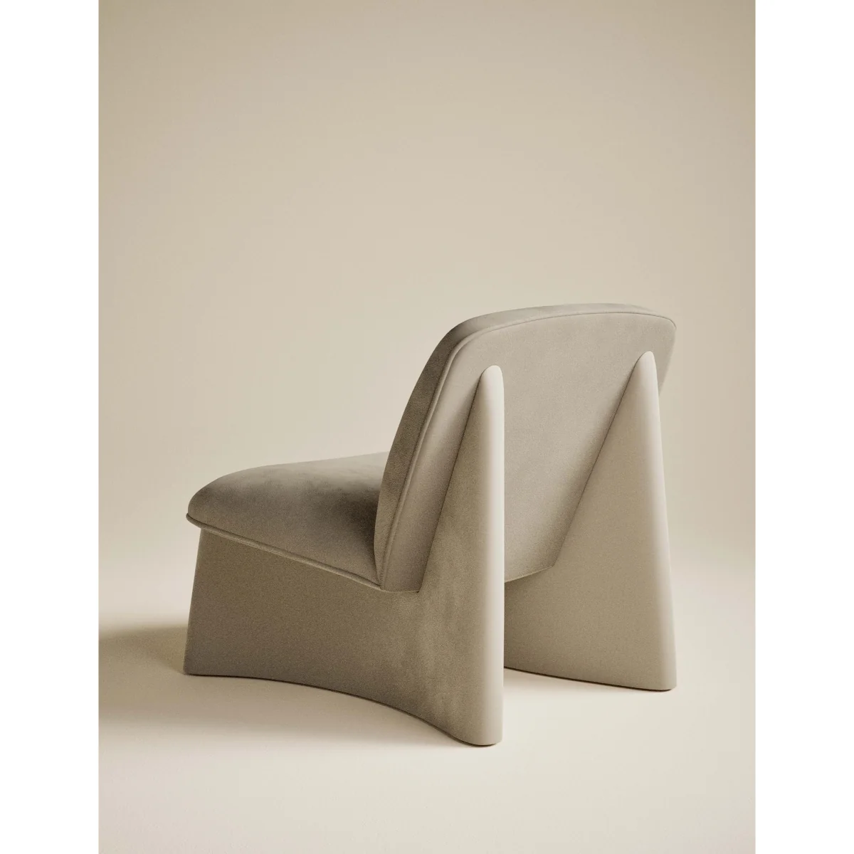 Gallery Direct Slipper Velvet Accent Chair Natural – image 5