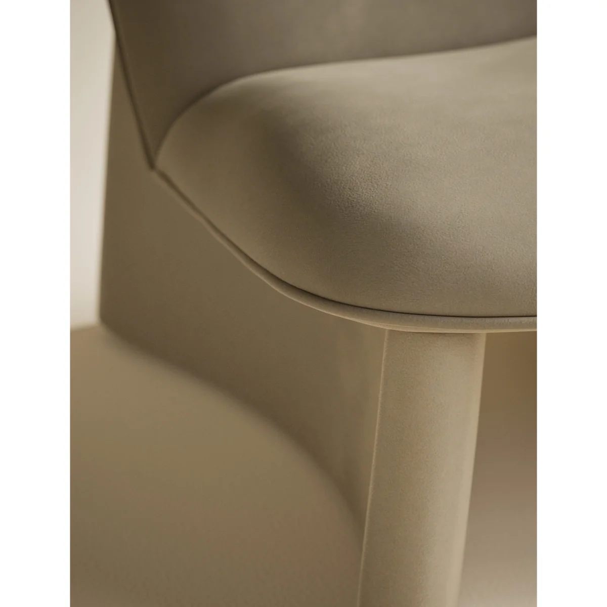 Gallery Direct Slipper Velvet Accent Chair Natural – image 6