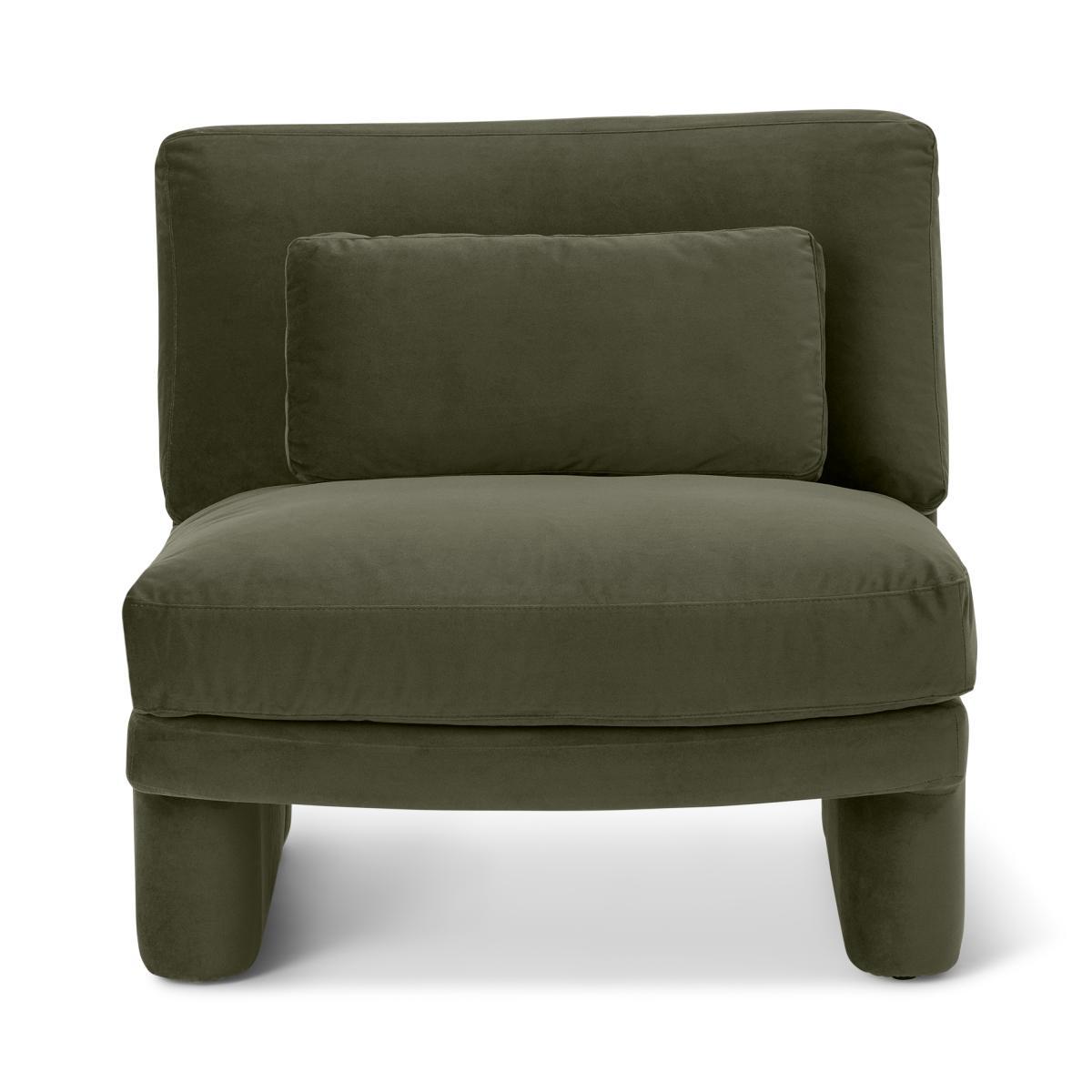Ciara Accent Armchair, Pistachio Green Recycled Velvet – image 2