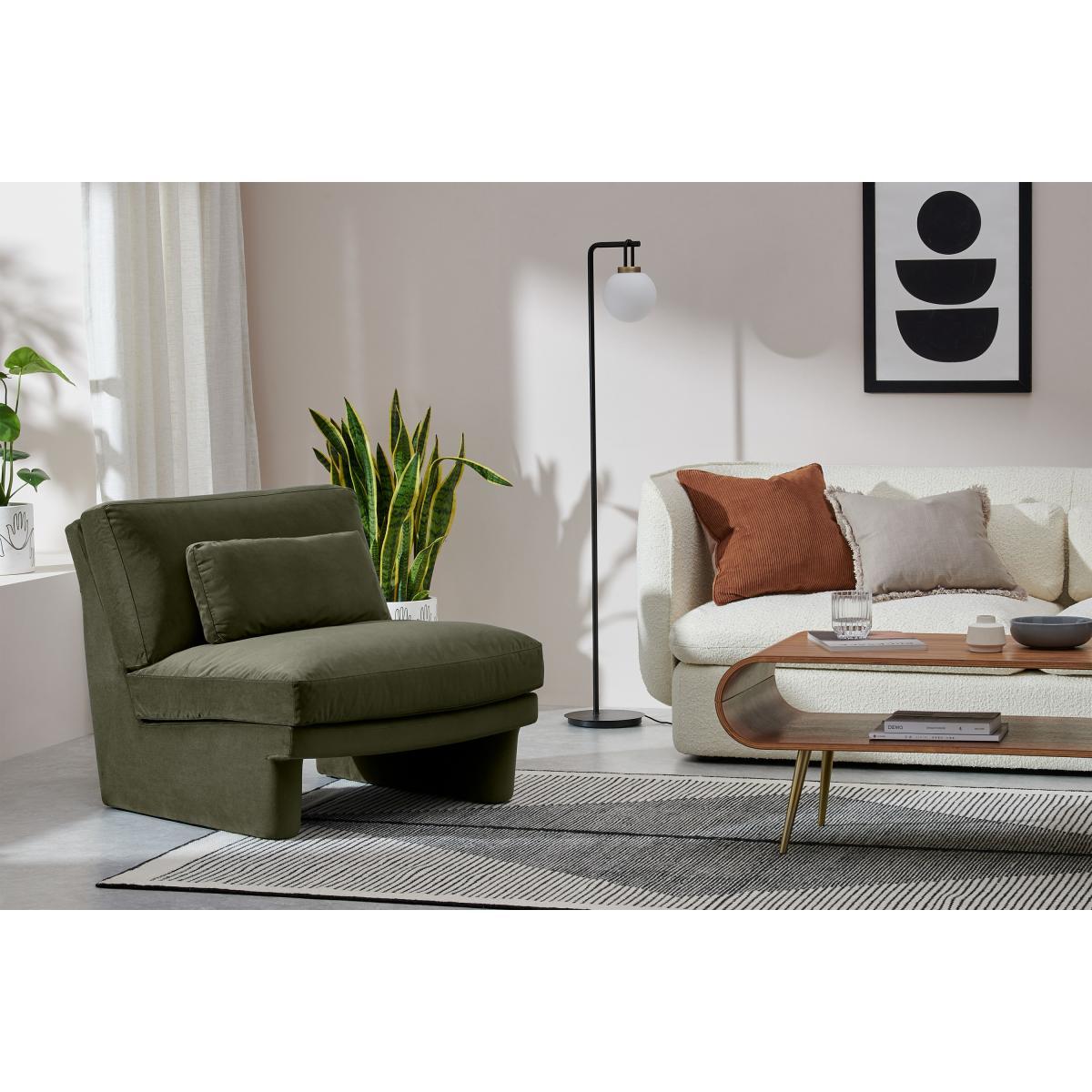 Ciara Accent Armchair, Pistachio Green Recycled Velvet – image 4