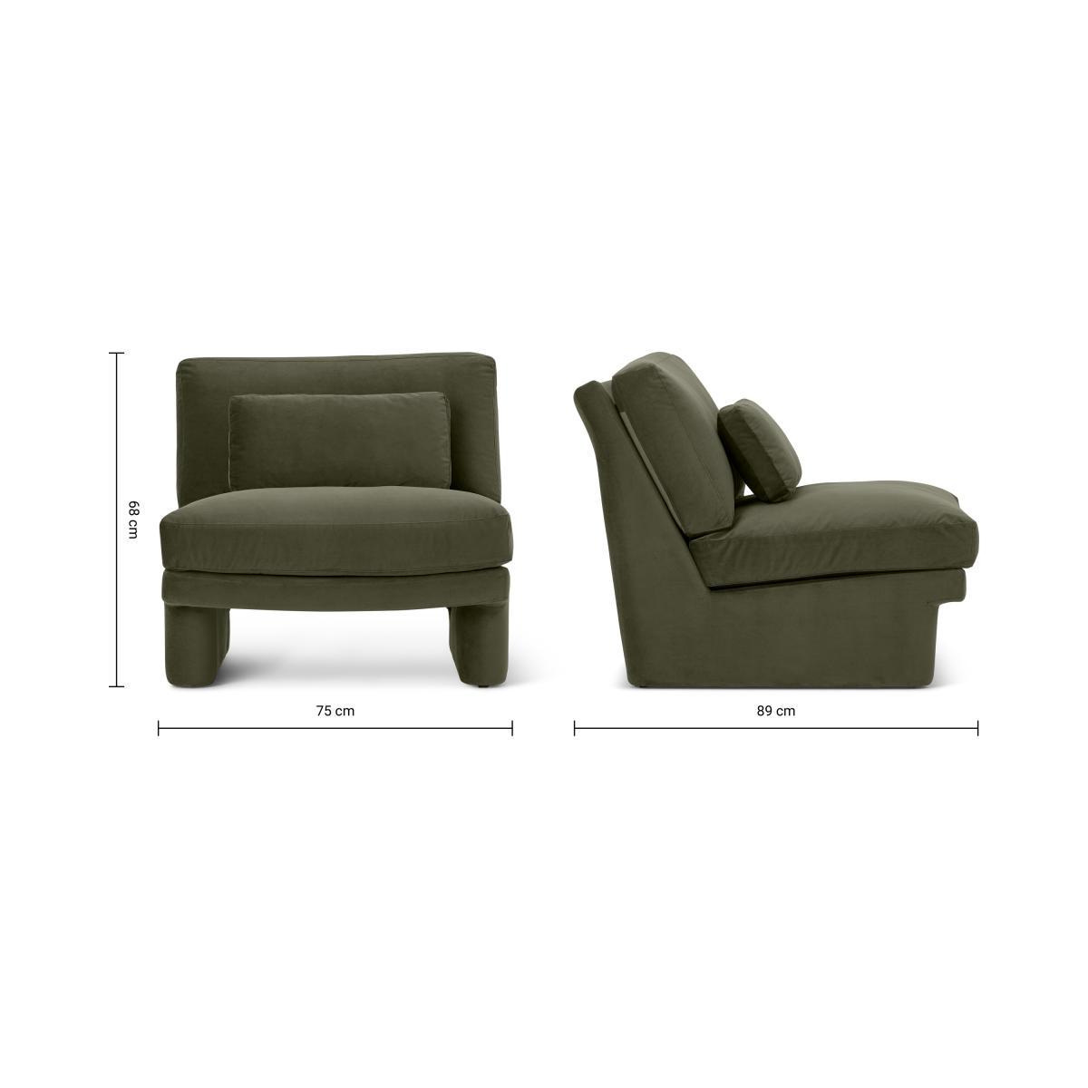 Ciara Accent Armchair, Pistachio Green Recycled Velvet – image 9
