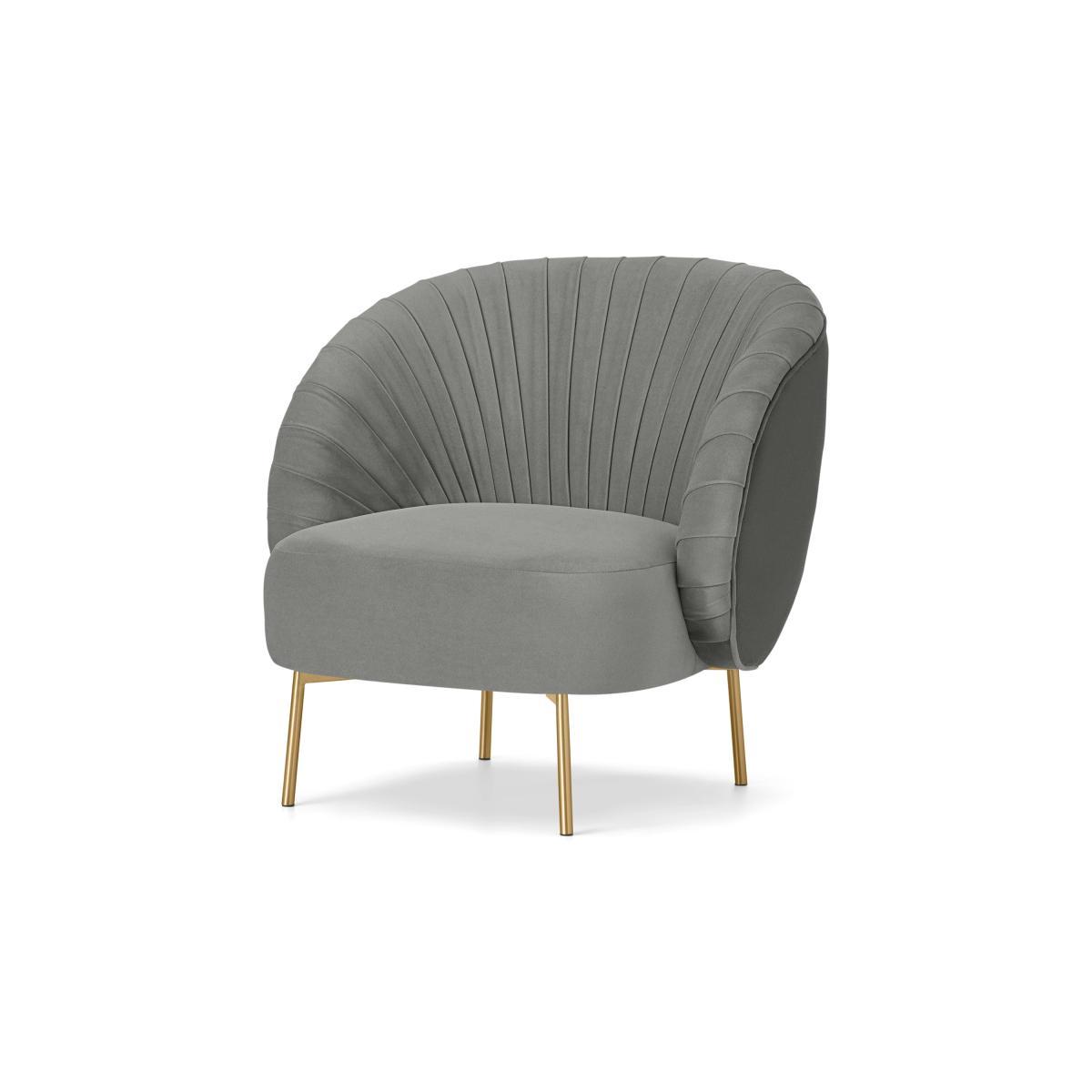 Ilana Accent Armchair, Silver Grey Velvet – image 3
