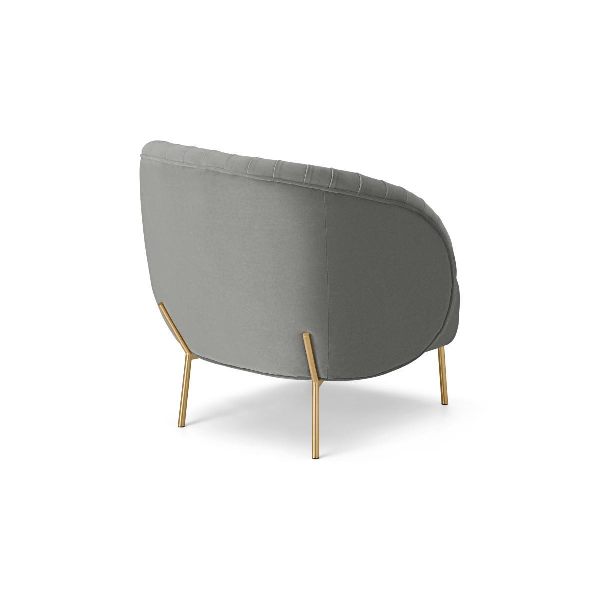 Ilana Accent Armchair, Silver Grey Velvet – image 6