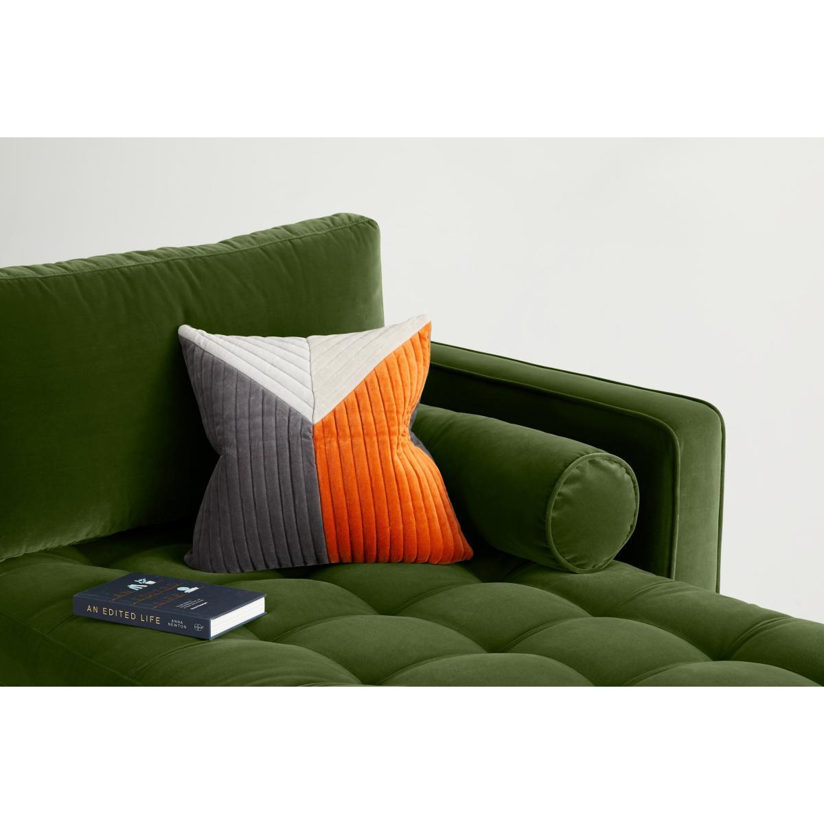 Scott Right Hand Facing Chaise Longue, Cotton Velvet Grass – image 5