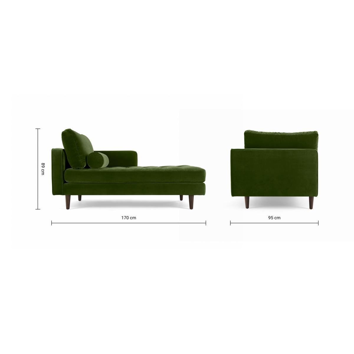 Scott Right Hand Facing Chaise Longue, Cotton Velvet Grass – image 9
