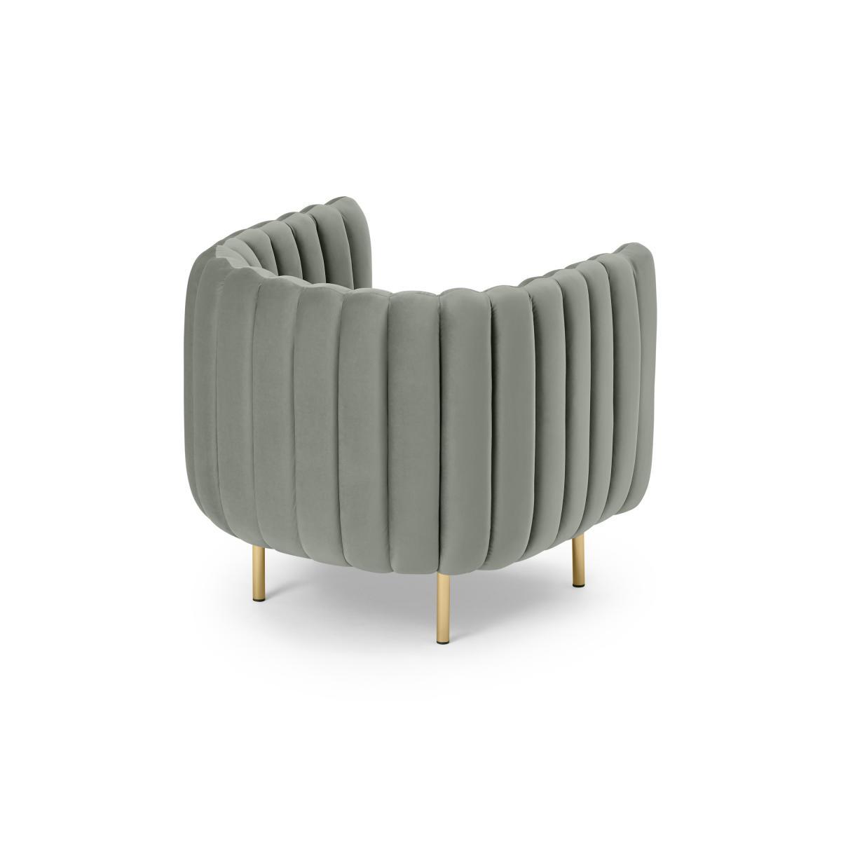 Helma Accent Armchair, Pale Sage Velvet – image 7