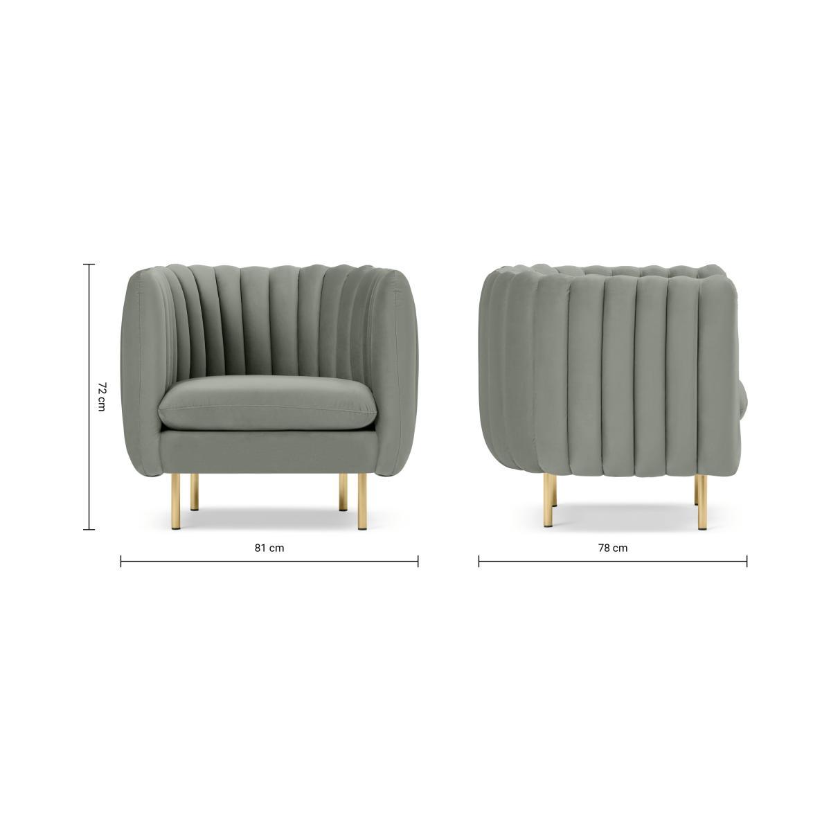 Helma Accent Armchair, Pale Sage Velvet – image 9