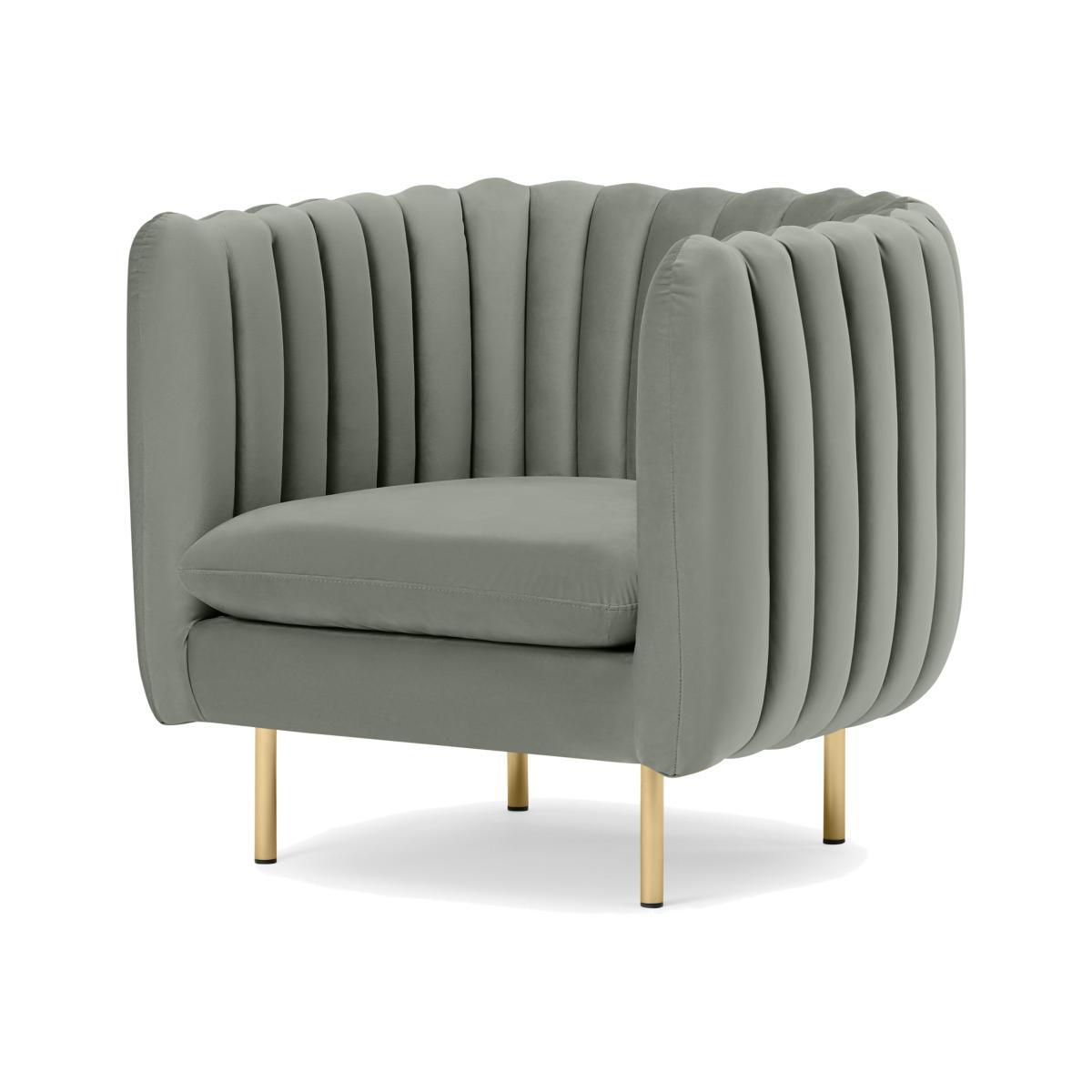 Helma Accent Armchair, Pale Sage Velvet – image 1