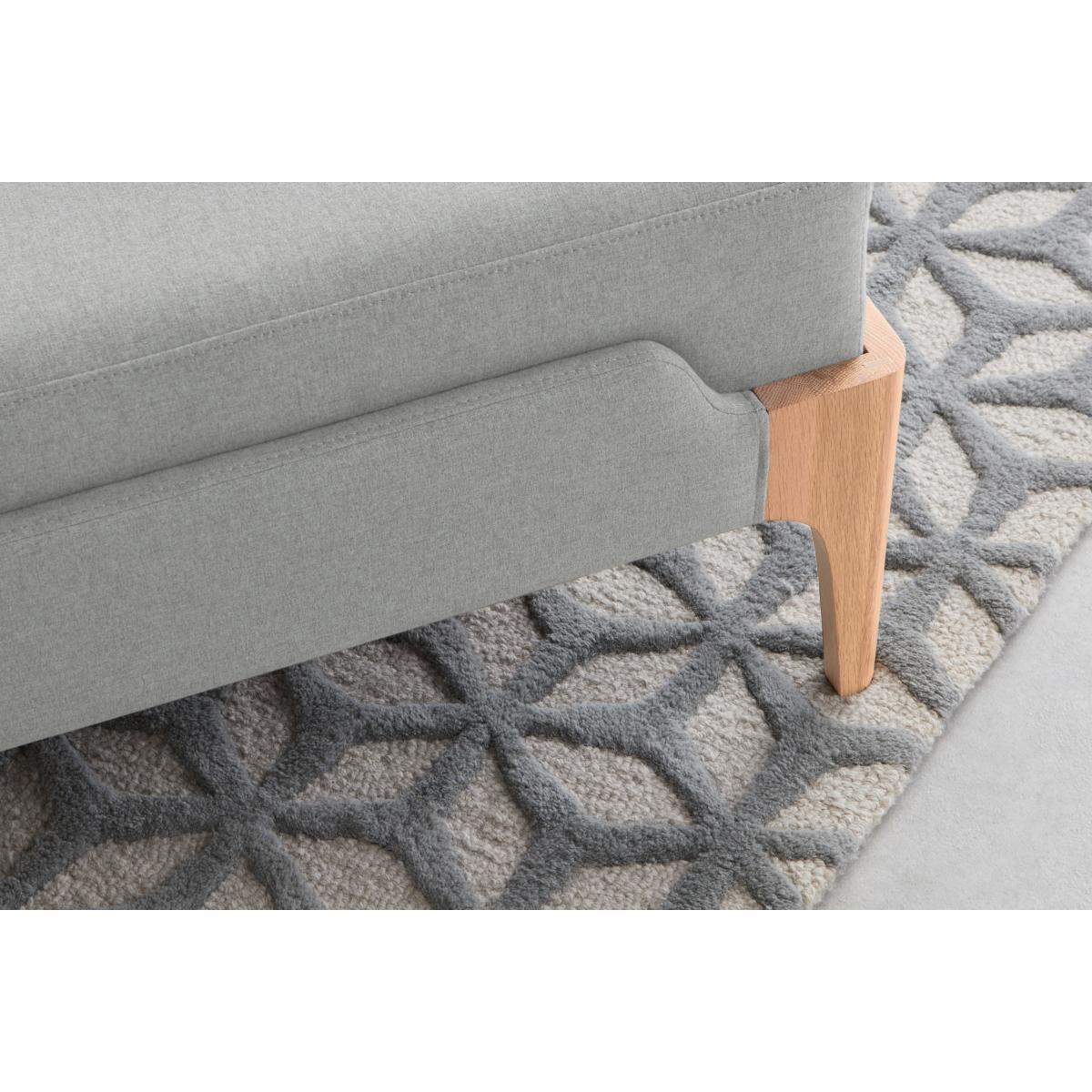 Roscoe Left Hand Facing Chaise Longue, Cool Grey with Light Leg – image 7