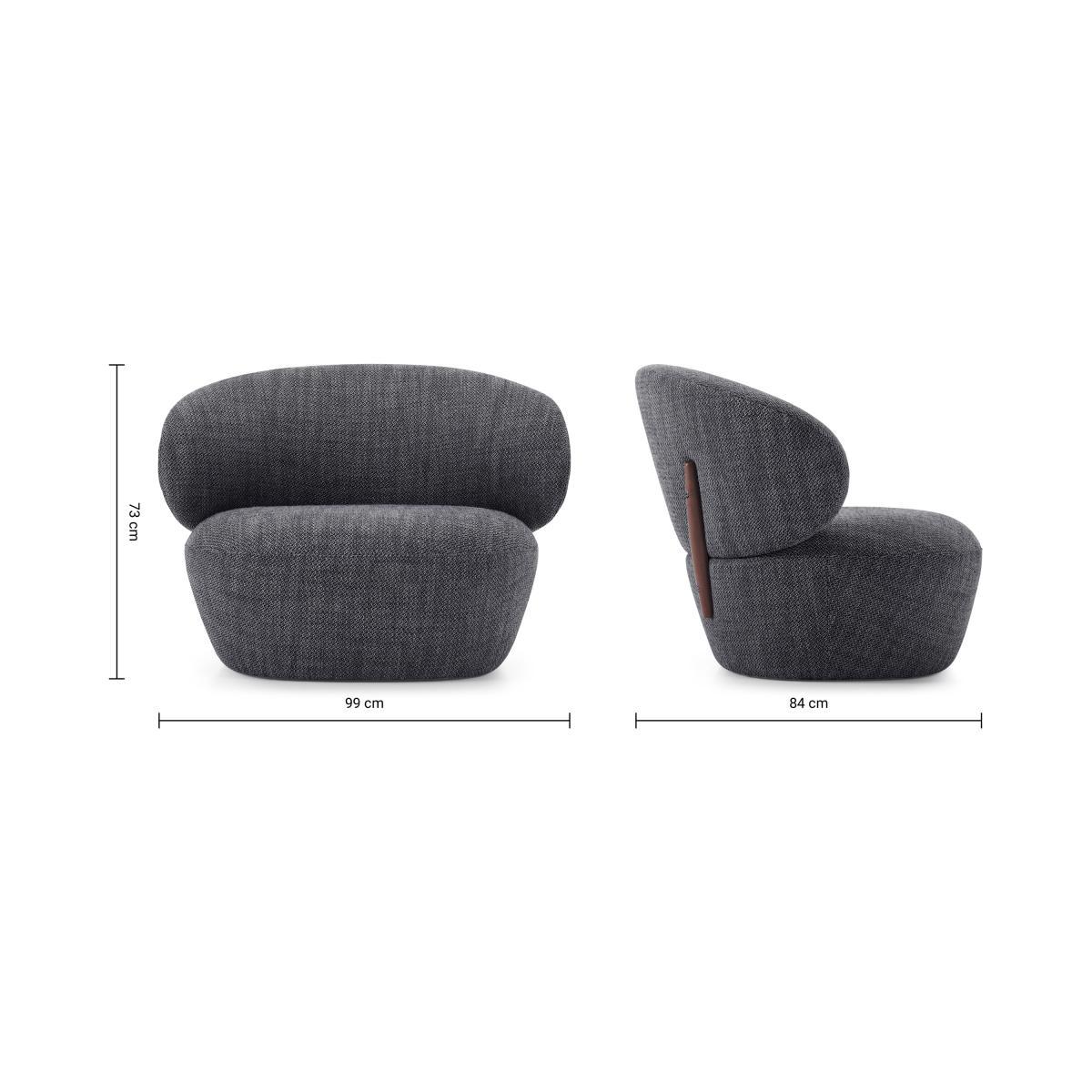Amrita Accent Armchair, Slate Loop Textured Boucle – image 8