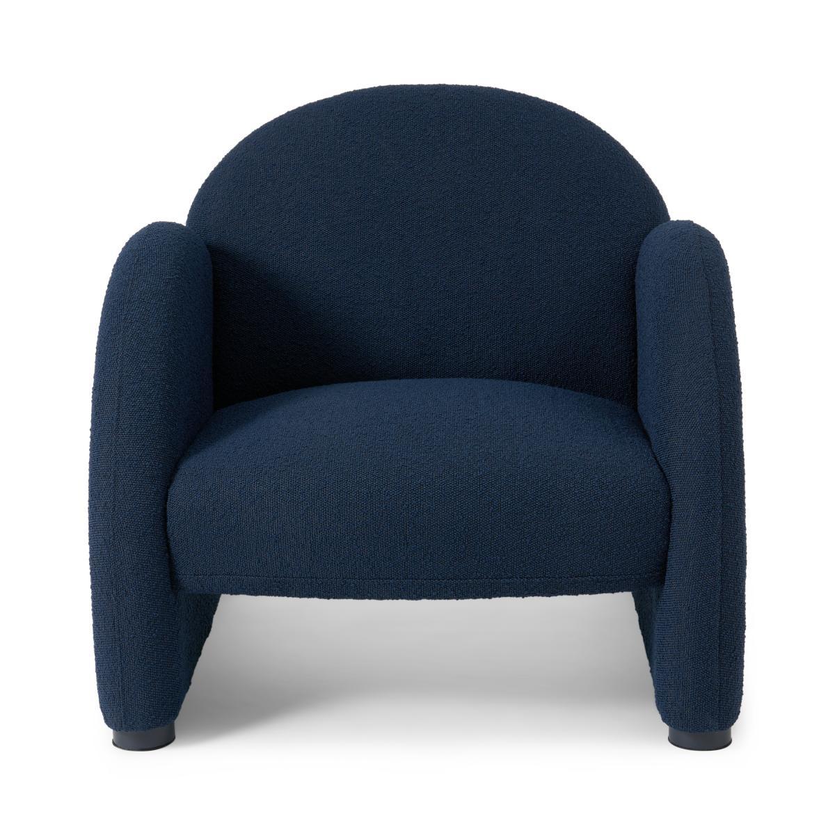 2LG Accent Armchair, Dark Navy Boucle – image 2