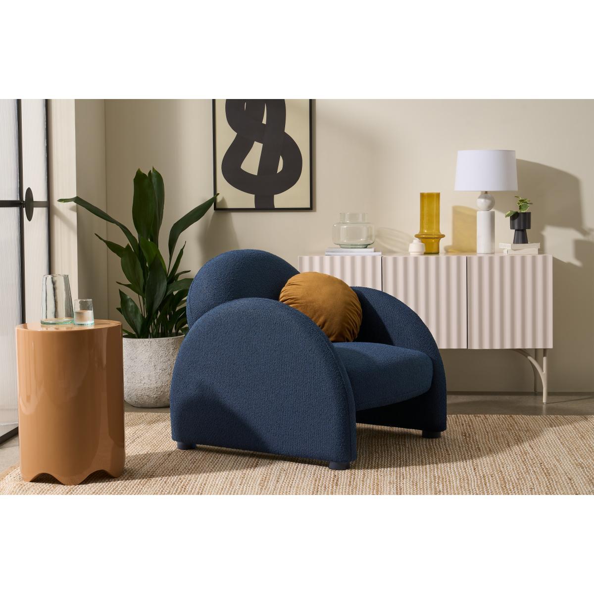 2LG Accent Armchair, Dark Navy Boucle – image 4