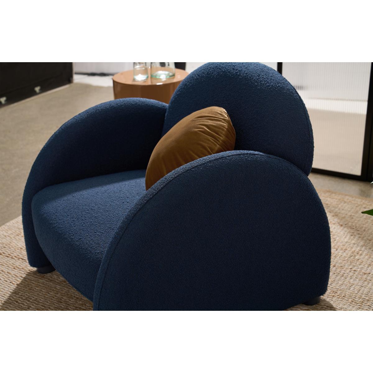 2LG Accent Armchair, Dark Navy Boucle – image 5