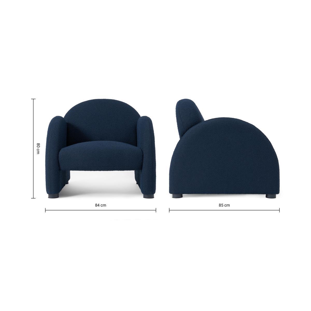 2LG Accent Armchair, Dark Navy Boucle – image 8