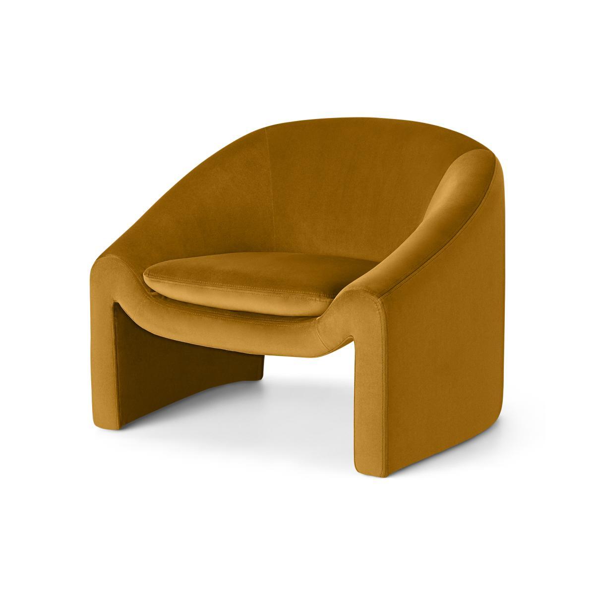 Shona Accent Armchair, Vintage Ochre Velvet – image 2