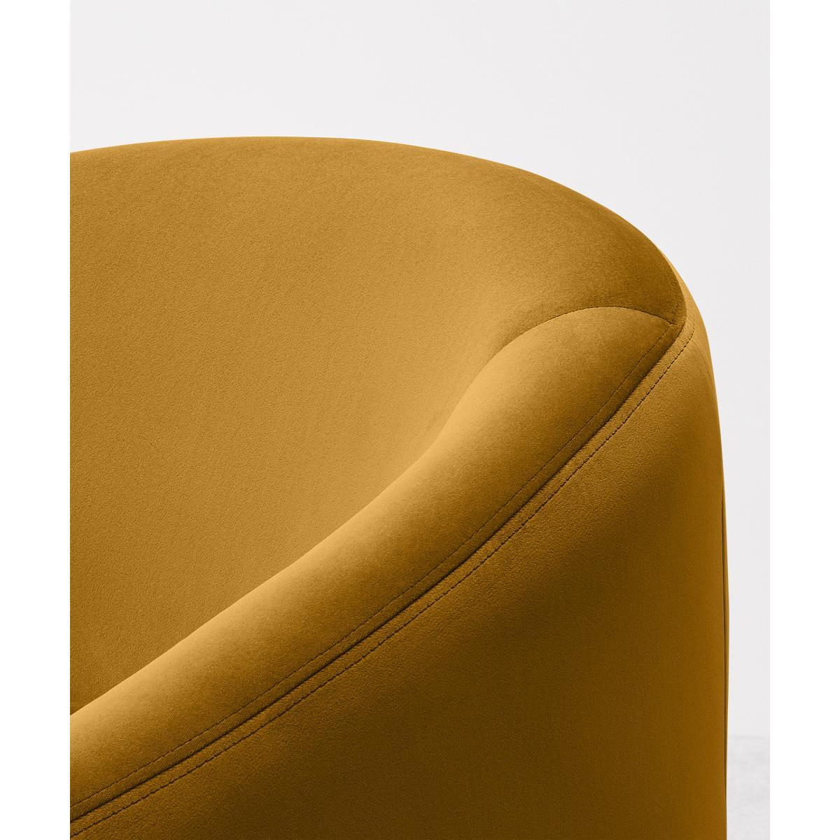 Shona Accent Armchair, Vintage Ochre Velvet – image 4
