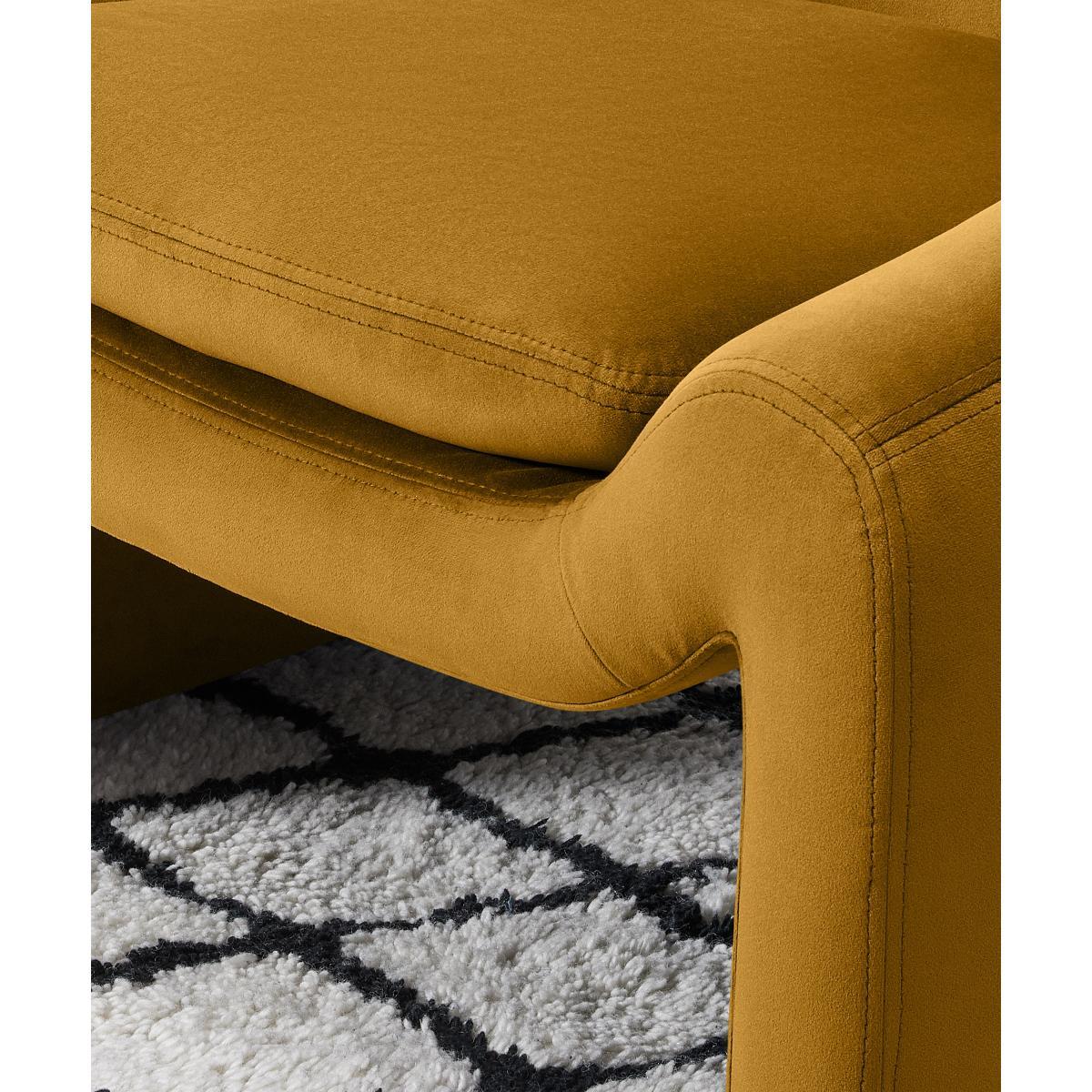 Shona Accent Armchair, Vintage Ochre Velvet – image 6
