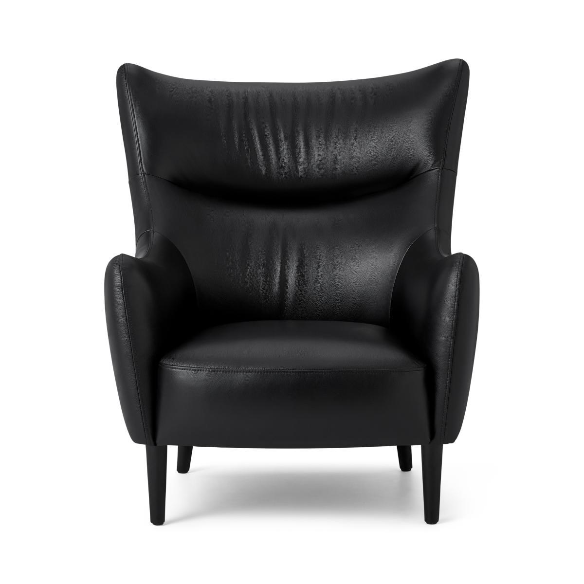 Bridget Accent Armchair, Midnight Leather – image 2
