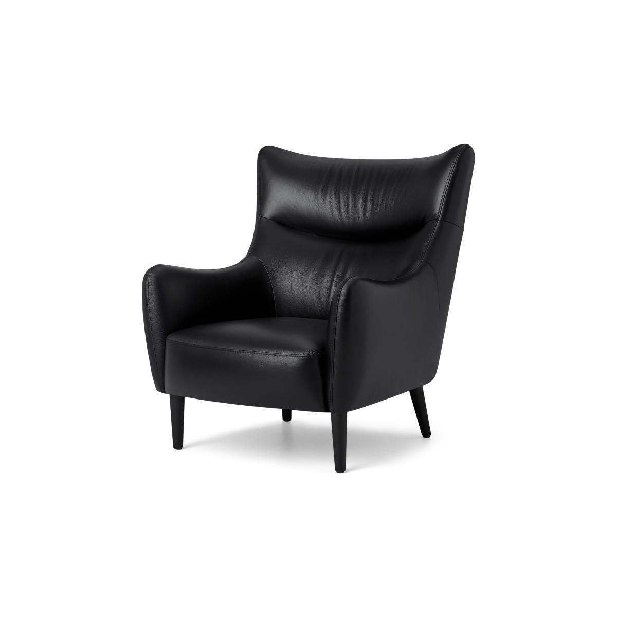 Bridget Accent Armchair, Midnight Leather – image 3
