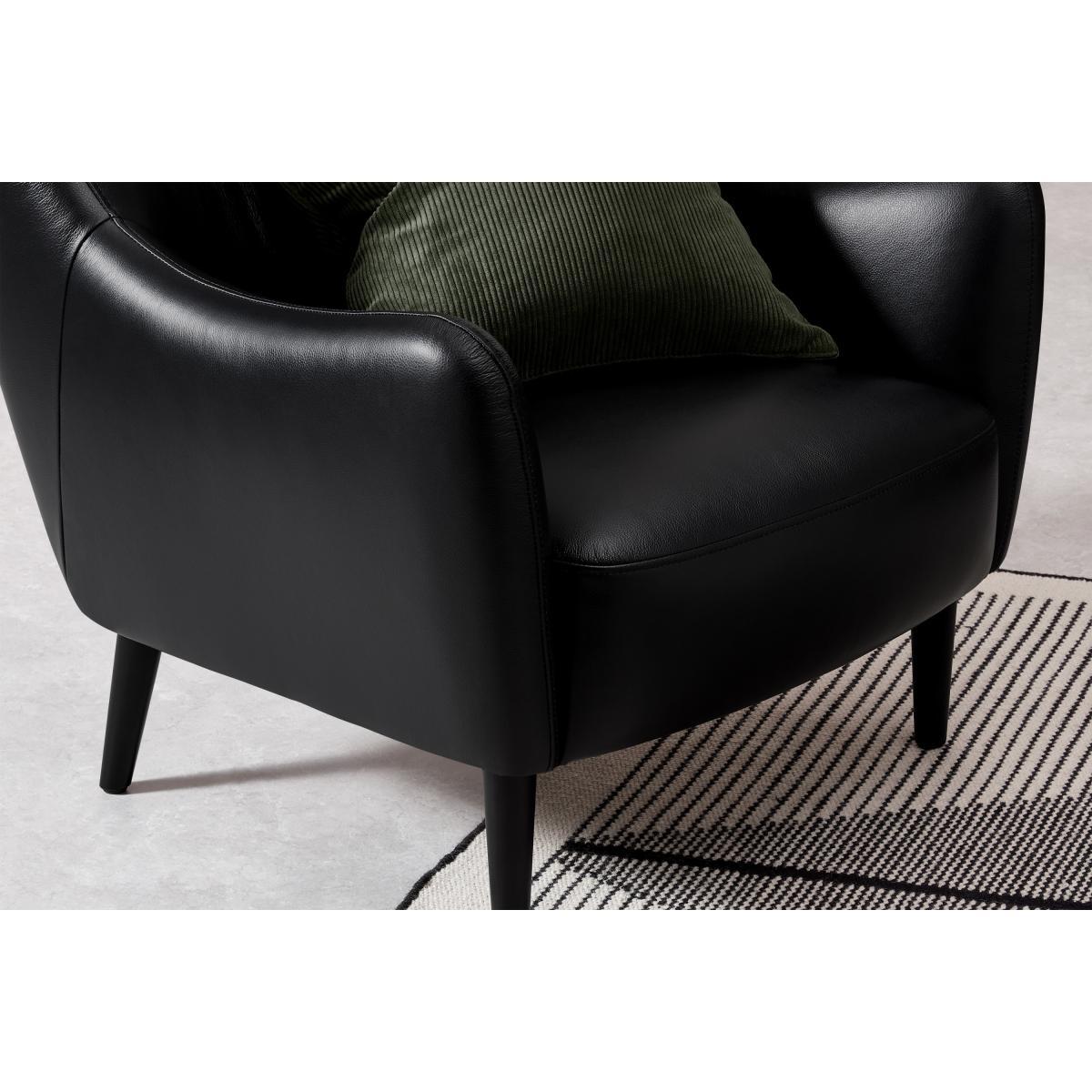 Bridget Accent Armchair, Midnight Leather – image 5