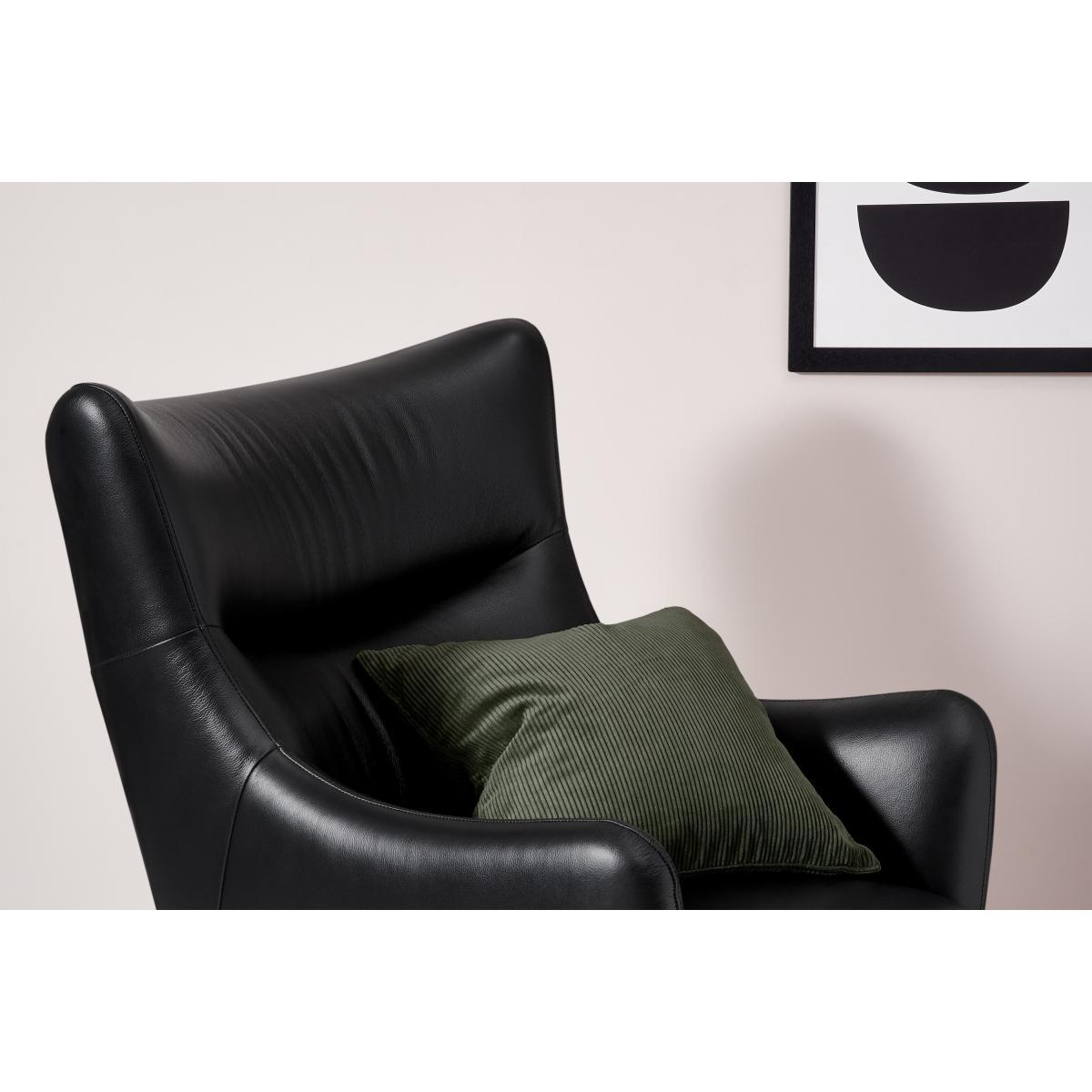 Bridget Accent Armchair, Midnight Leather – image 7