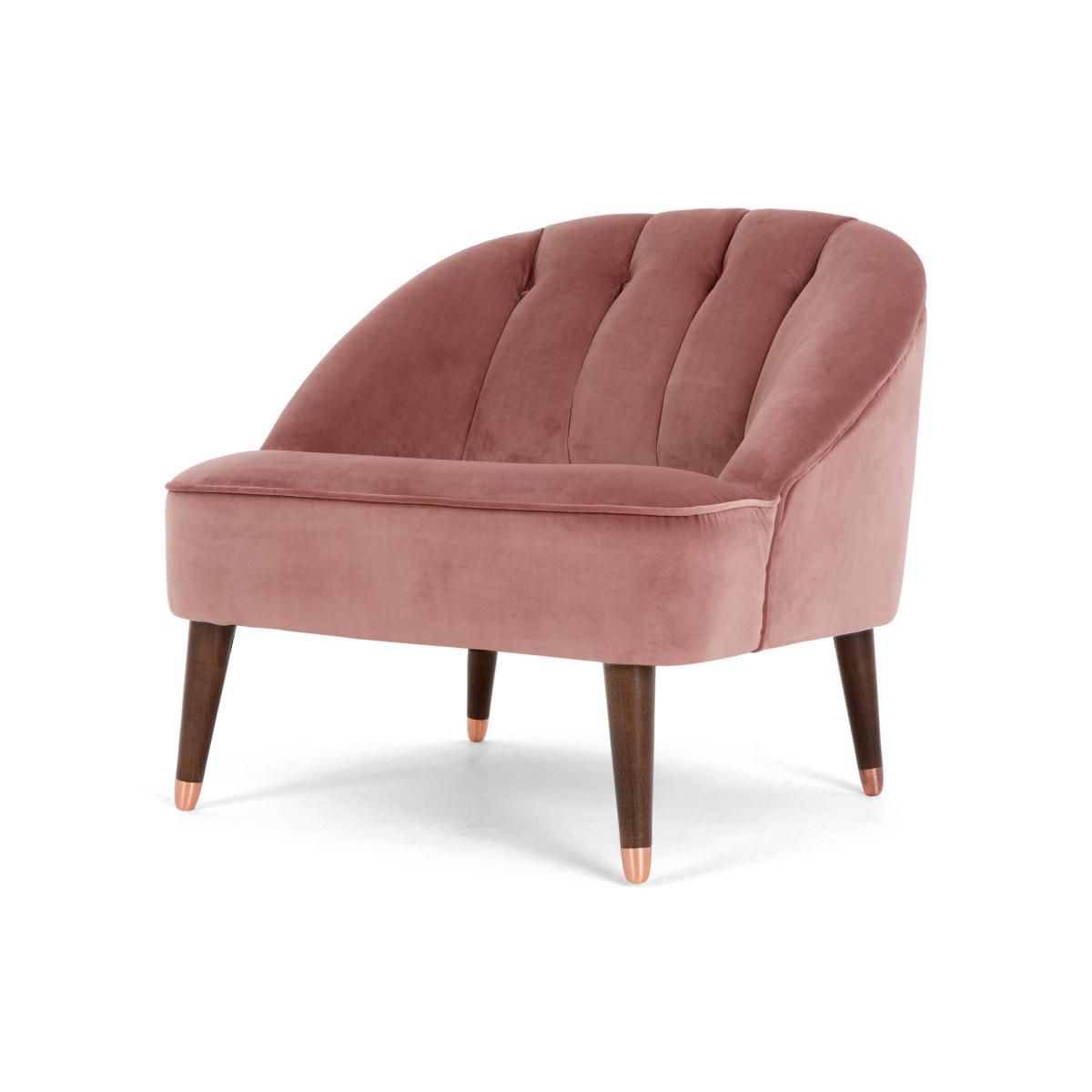 Margot Accent Armchair, Old Rose Velvet – image 2