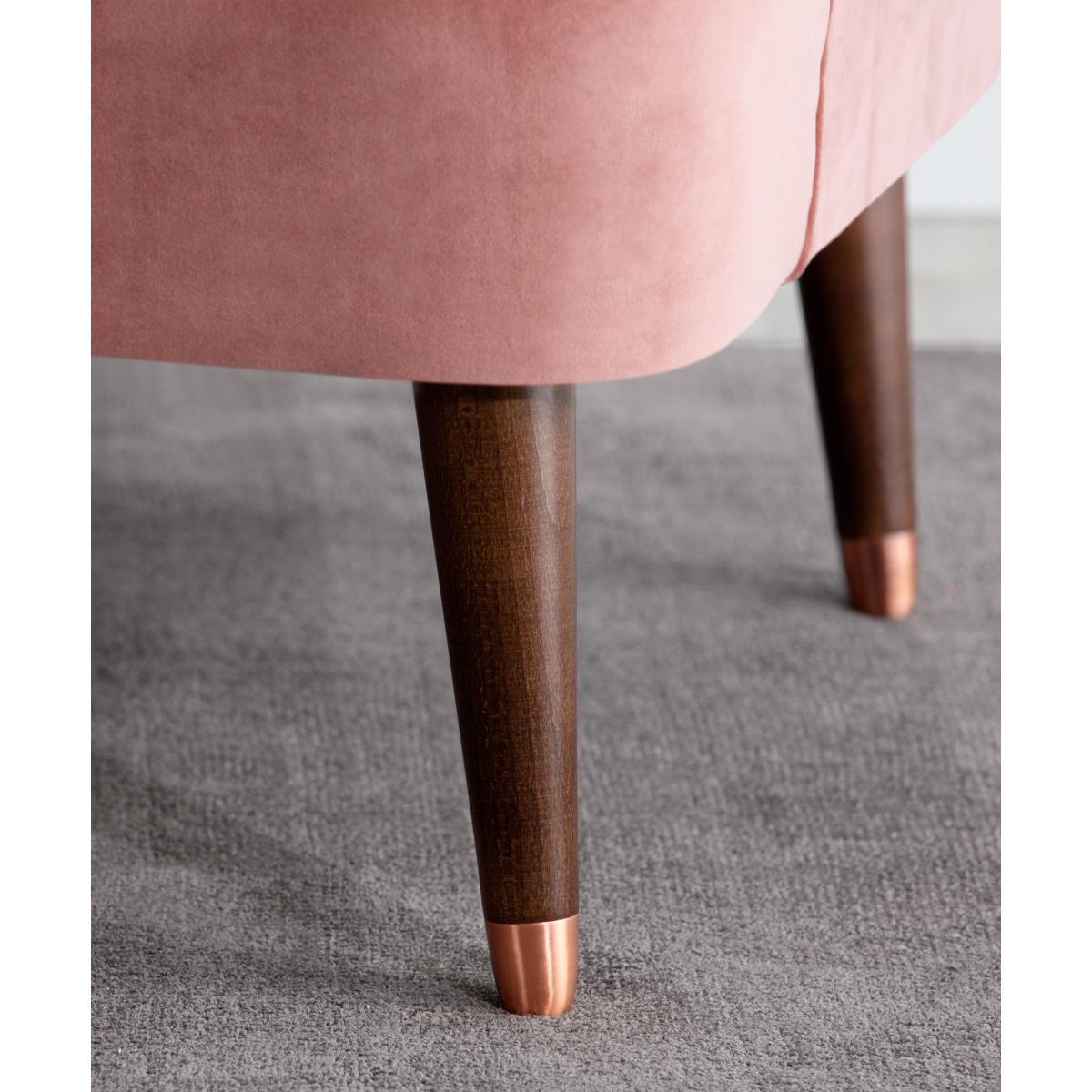Margot Accent Armchair, Old Rose Velvet – image 4