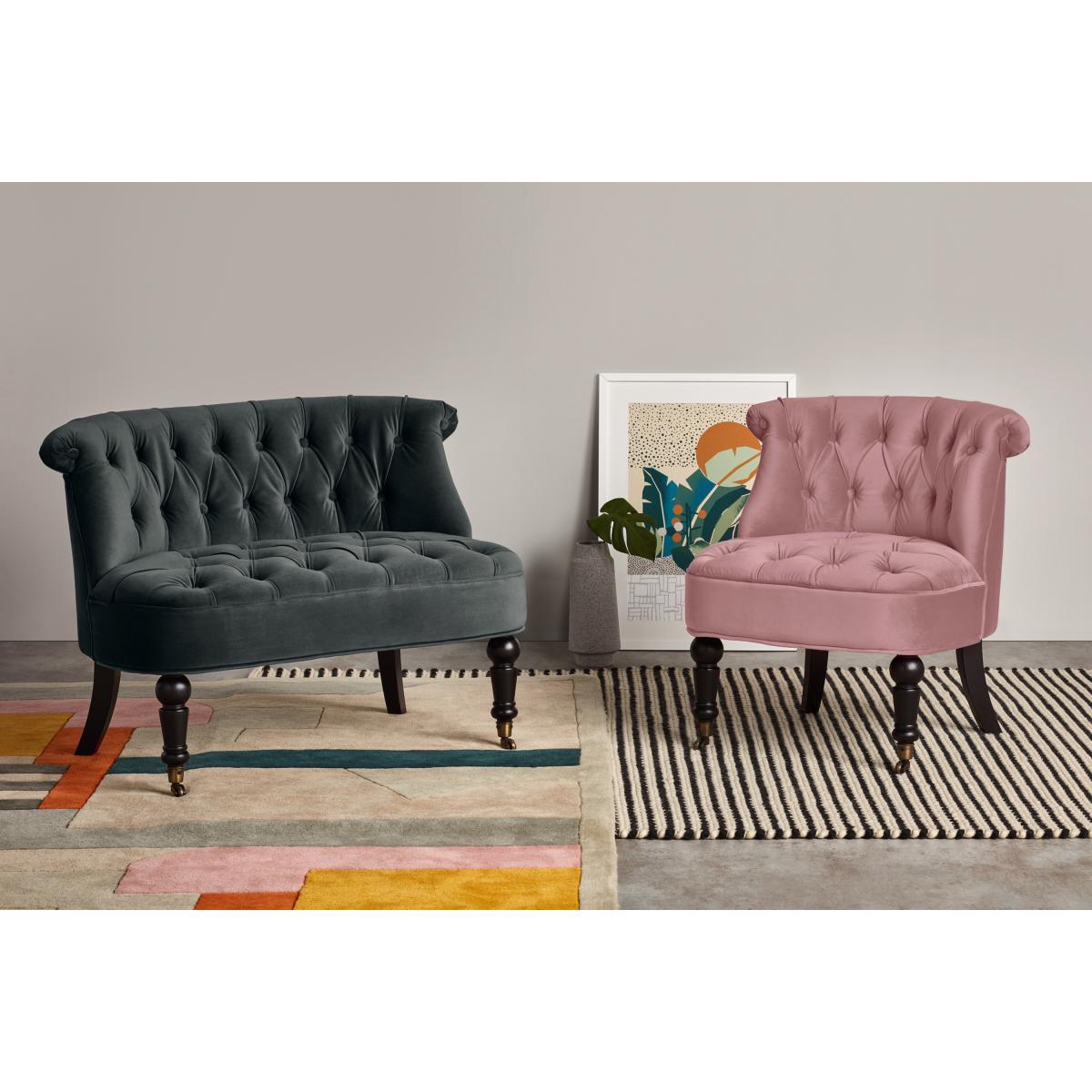 Bouji Accent Armchair, Shell Pink Velvet – image 4