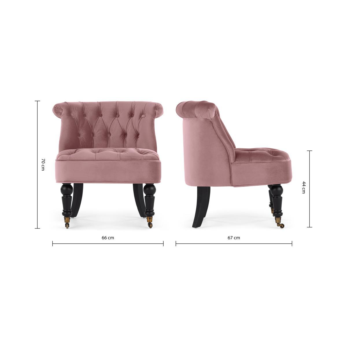 Bouji Accent Armchair, Shell Pink Velvet – image 9