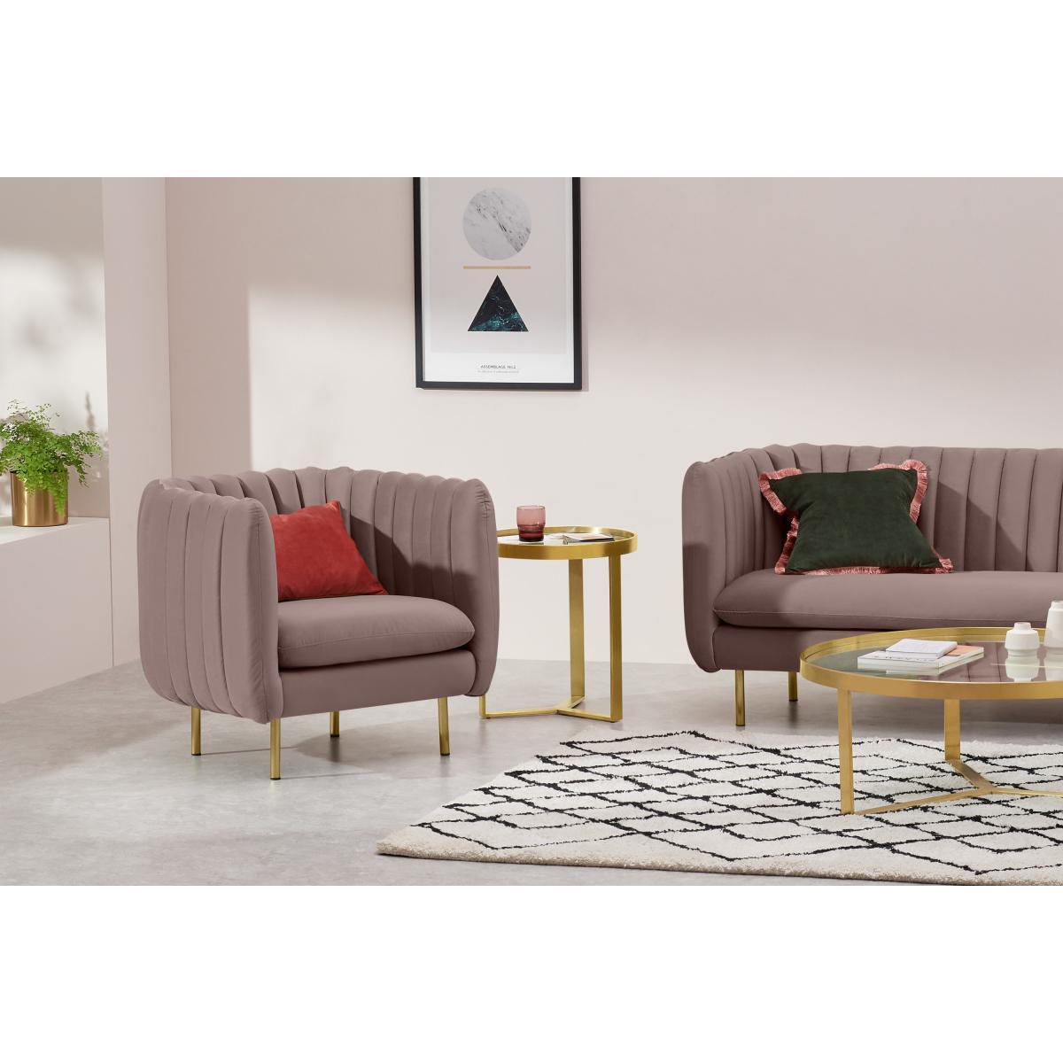 Helma Accent Armchair, Sakura Pink Velvet – image 4