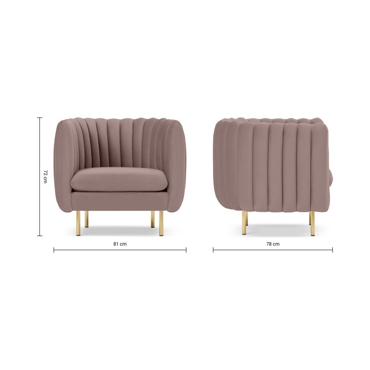 Helma Accent Armchair, Sakura Pink Velvet – image 9