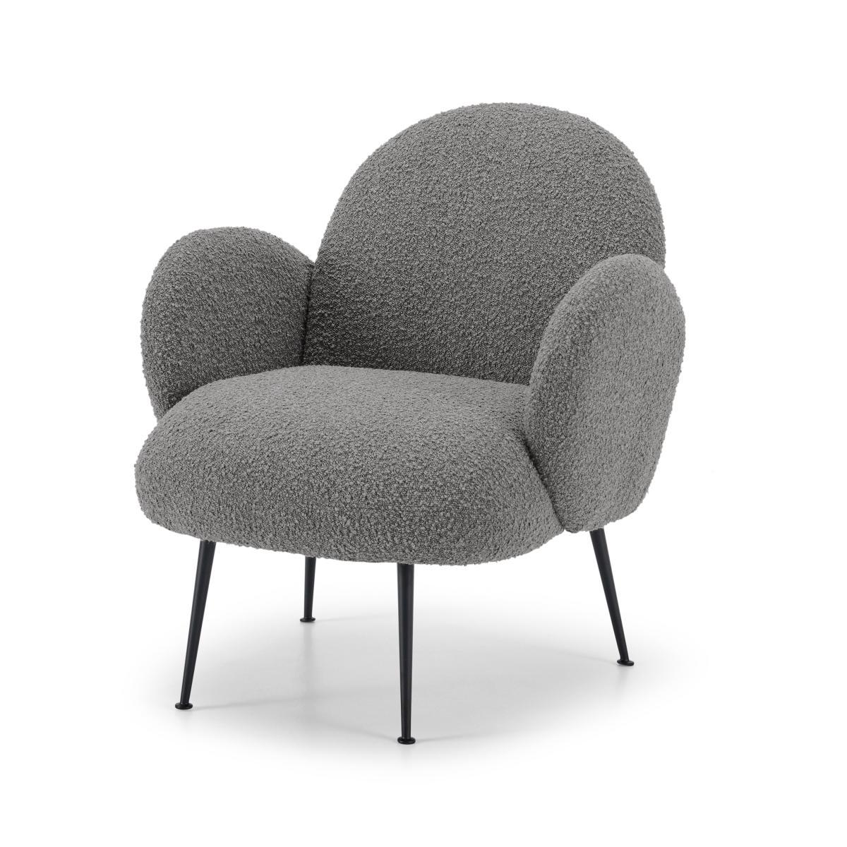 Bonnie Accent Armchair, Steel Boucle – image 2