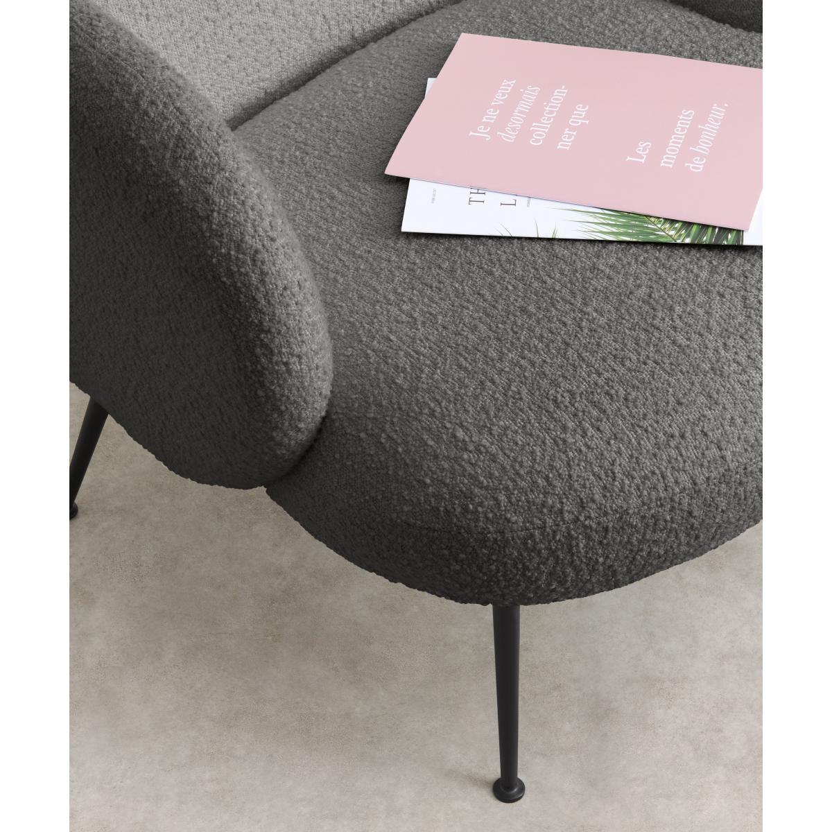 Bonnie Accent Armchair, Steel Boucle – image 4