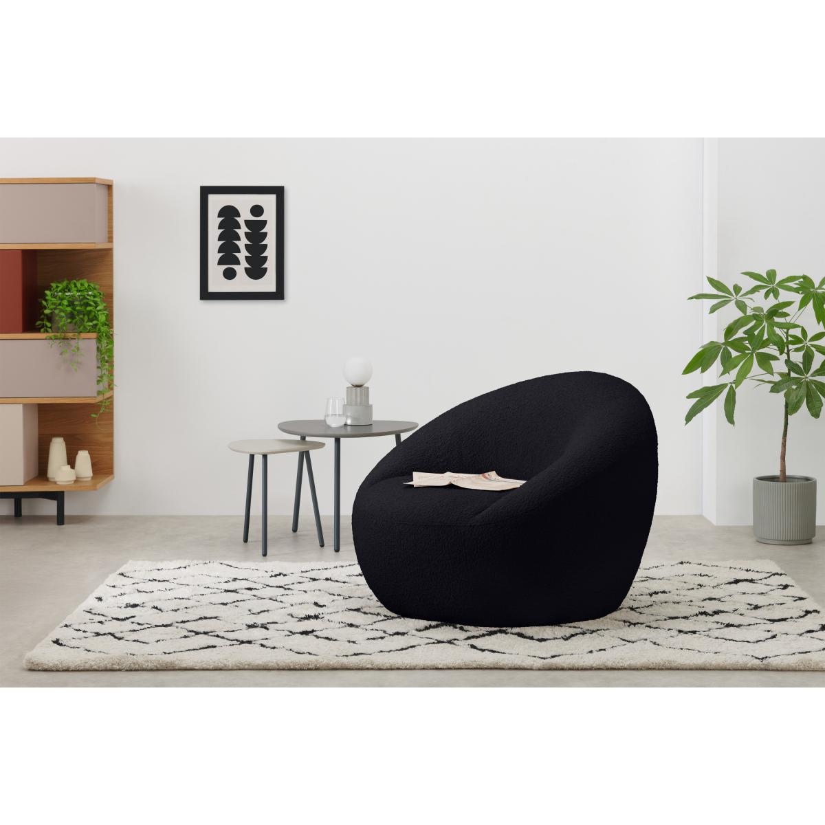 Isadora Accent Armchair, Black Boucle – image 4